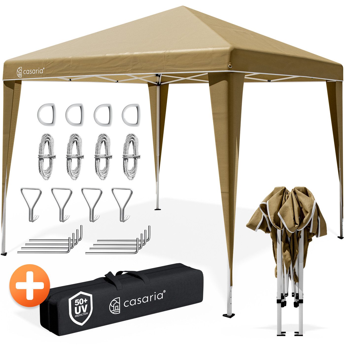 Casaria Pavillon, Pop-Up 300x300 cm Witterungsbeständig UV-Schutz 50+ inkl. Tasche