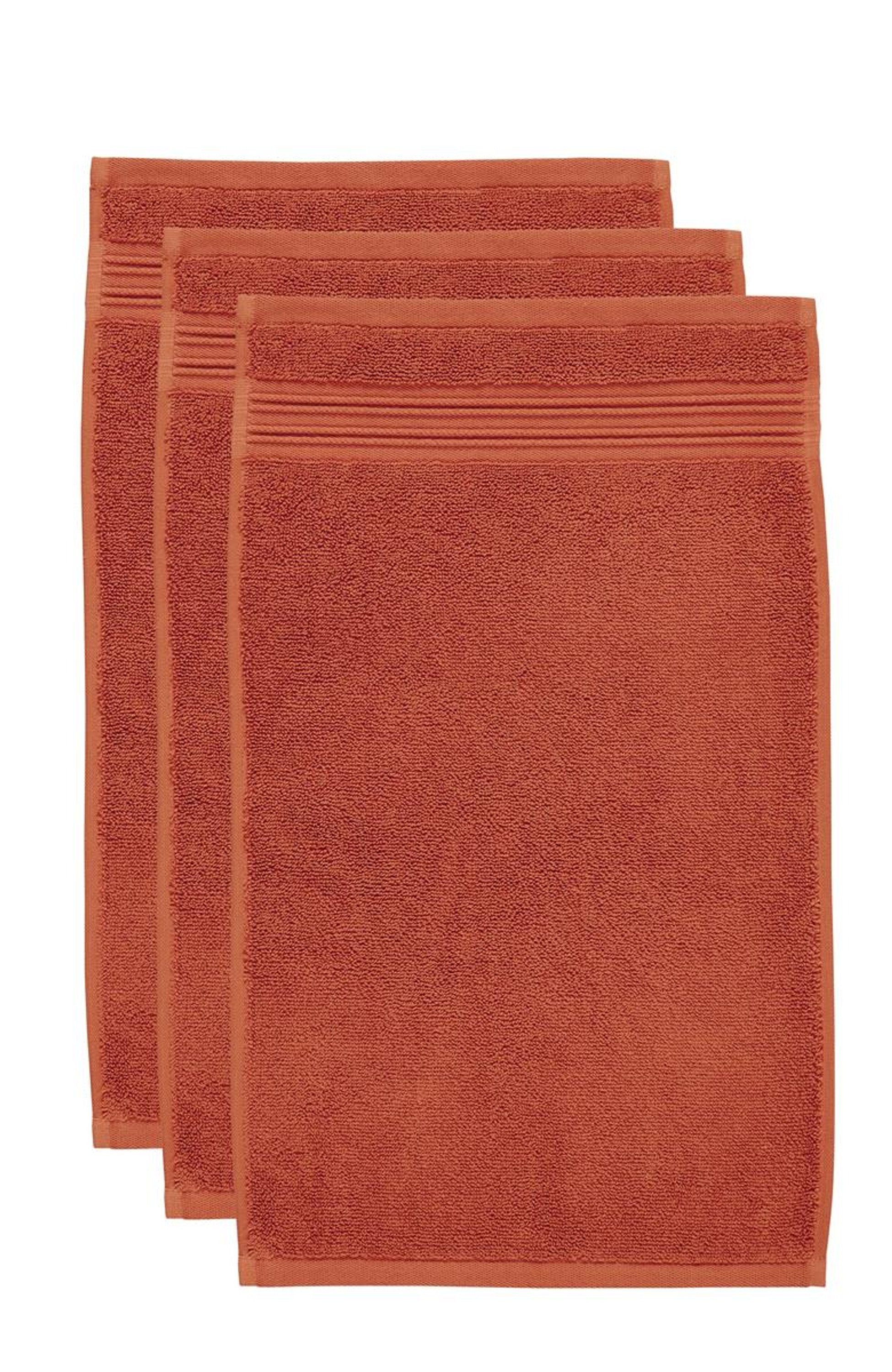 Beddinghouse Handtuch Beddinghouse (1-St), rechteckig Sheer Duschtuch, Frottee orange, Waschhandschuh Gästetuch Handtuch