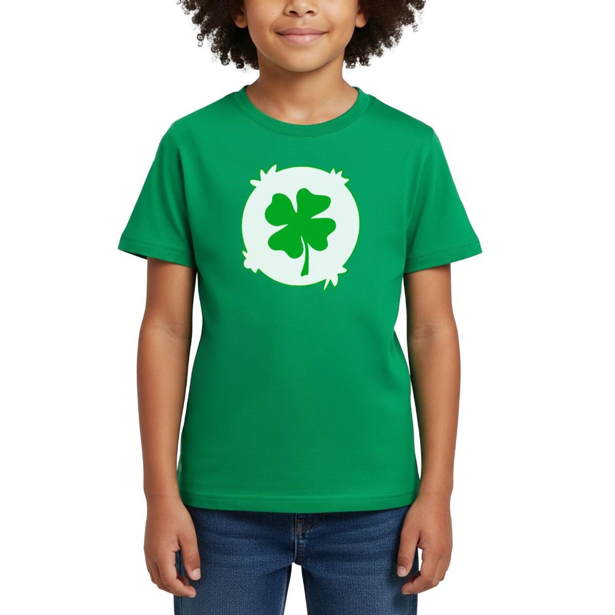 Spreadshirt T-Shirt Bärchi Glücksbär Glück Grün Karneval Kinder T-Shirt (1-tlg)
