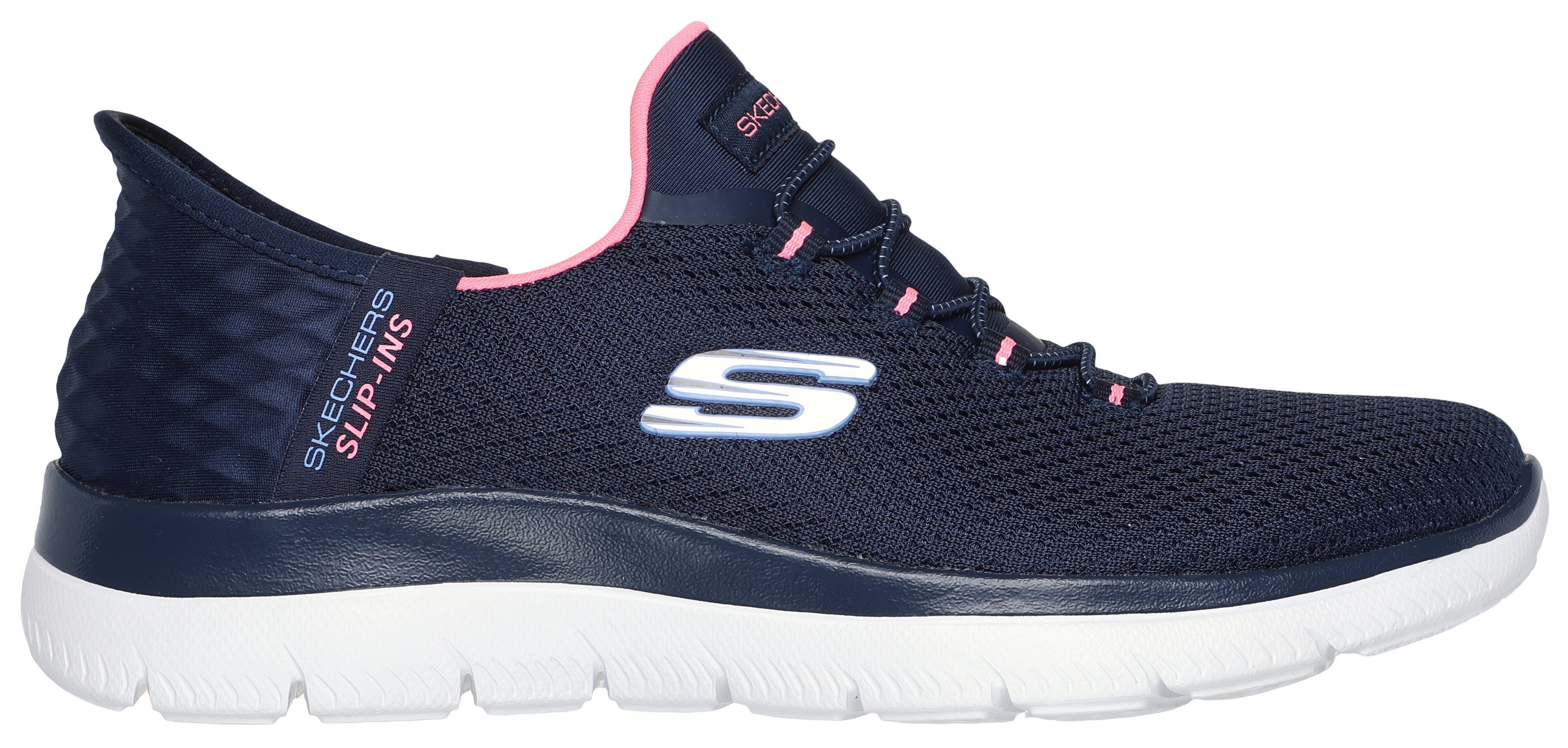Skechers SUMMITS-DIAMOND DREAM Slip-On Sneaker Schlupfschuh, Freizeitschuh mit praktischer Slip-Ins Funktion