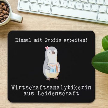 Mr. & Mrs. Panda Mauspad Wirtschaftsanalytikerin Leidenschaft - Schwarz - Geschenk, Designer M (1-St), Made in Germany