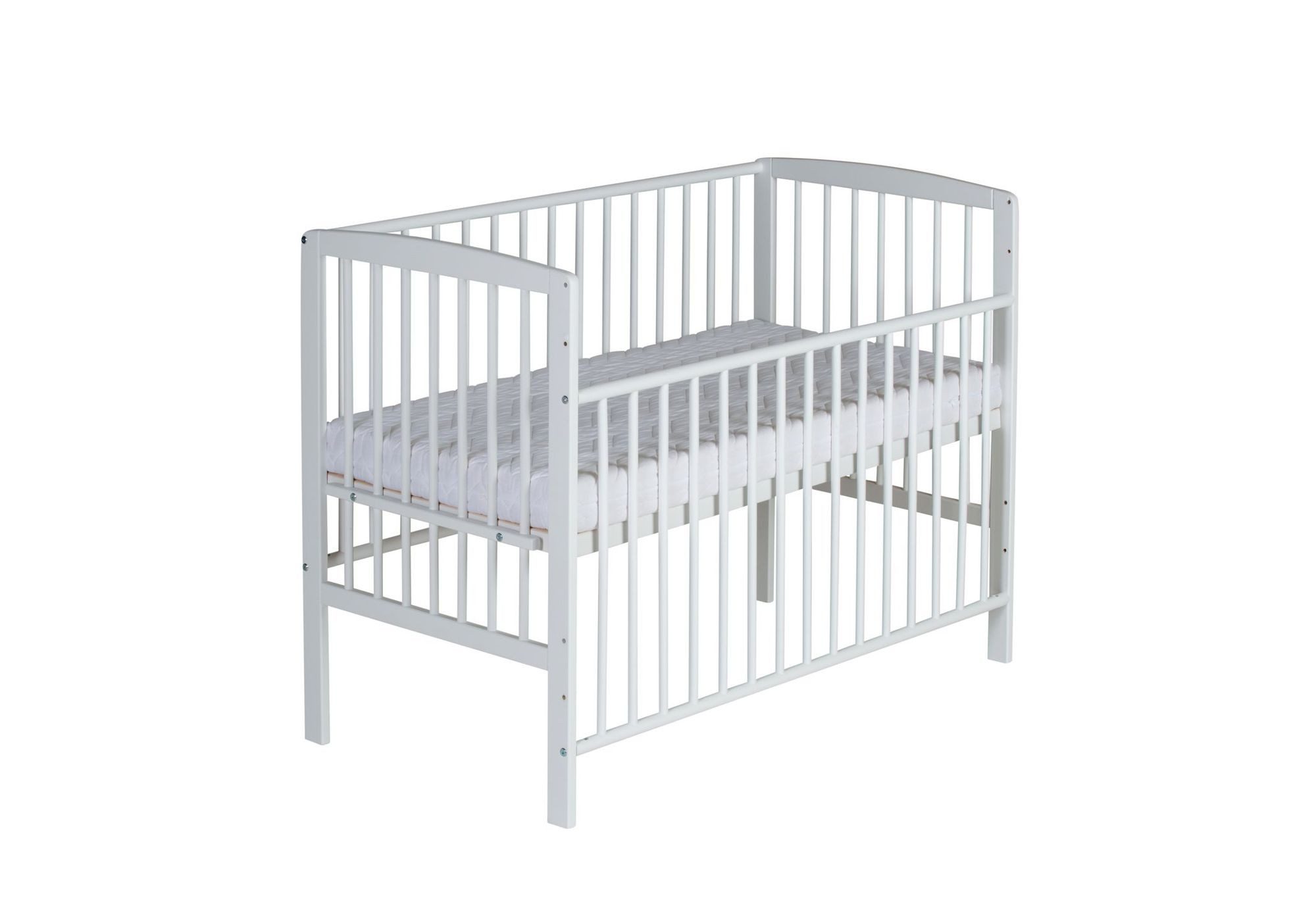 Schardt Beistellbett Schardt Beistellbett Micky Plus weiß 60x120 cm, weiß, stufenlos höhenverstellbar, 3 Schlupfstäbe