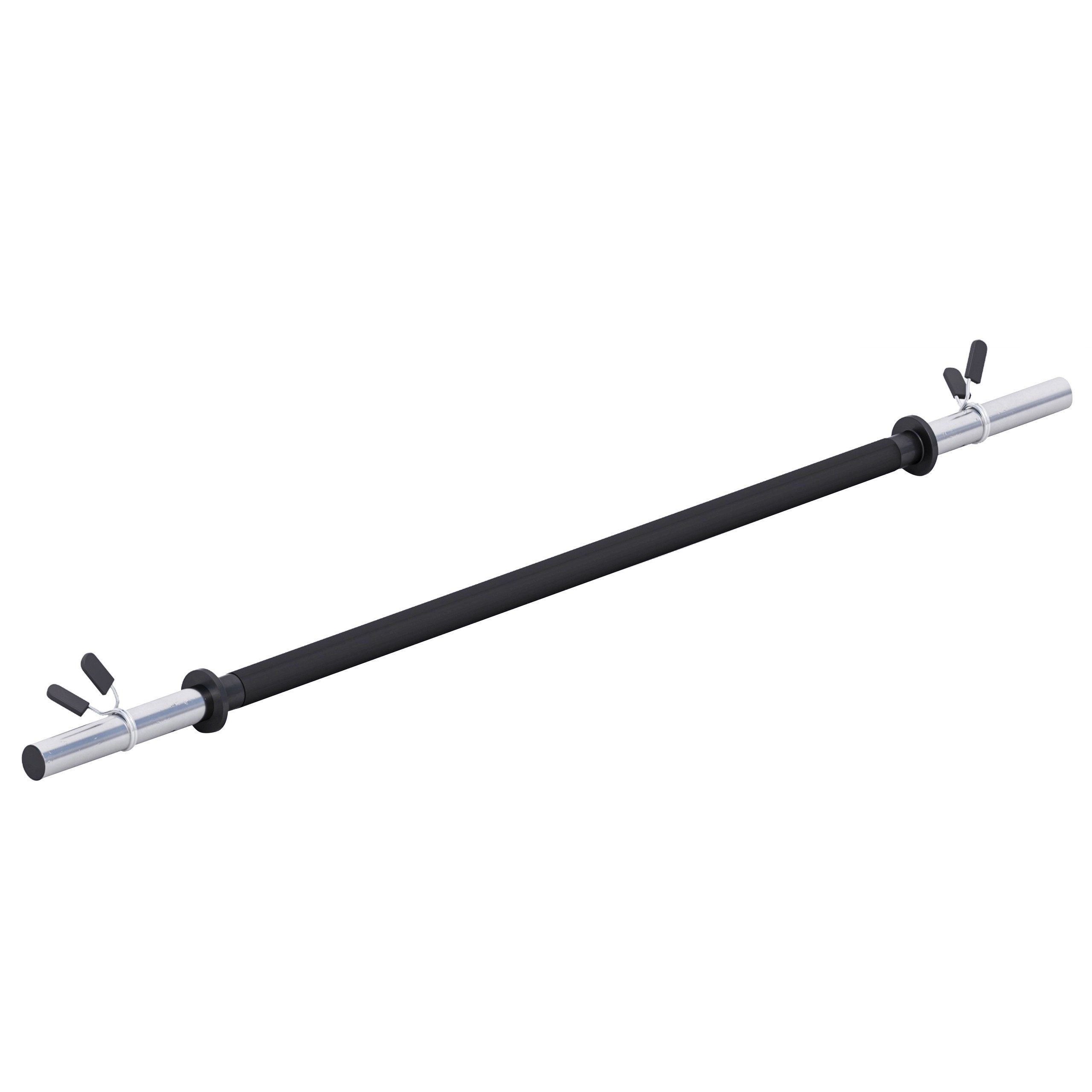 GORILLA SPORTS Langhantelstange Langhantel Aerobic Chrom in Schwarz mit 130 cm, 130 cm (3-tlg)