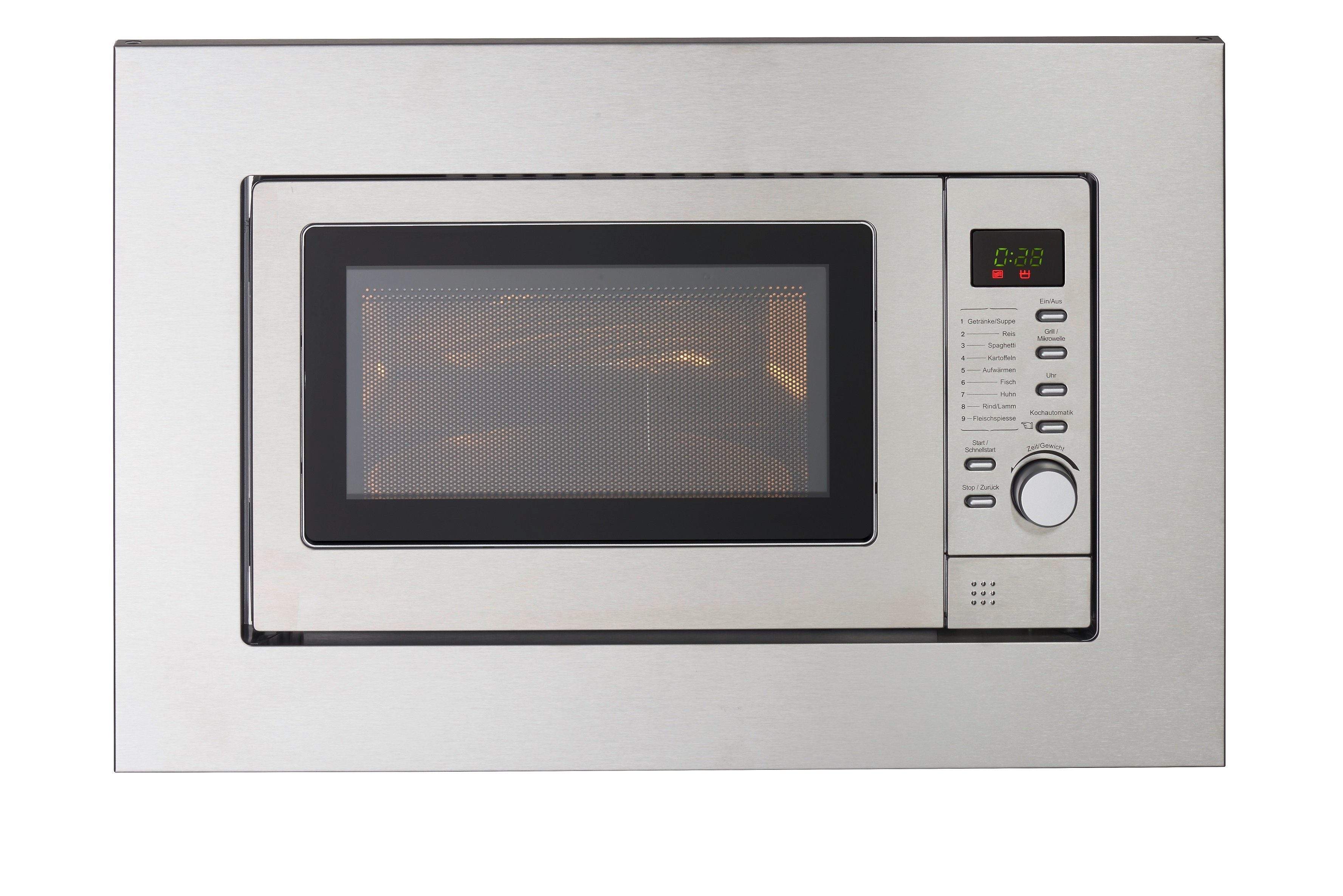 PKM Einbau-Mikrowelle MW800.8-20G-EB Display, 9 Automatik Programme, Grill, 20,00 l