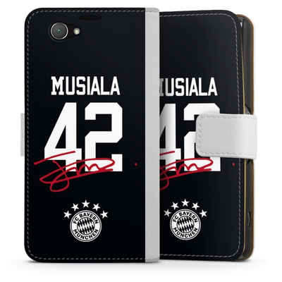 DeinDesign Handyhülle »Jamal Musiala FC Bayern München Fanartikel Musiala 42«, Sony Xperia Z1 Compact Hülle Handy Flip Case Wallet Cover