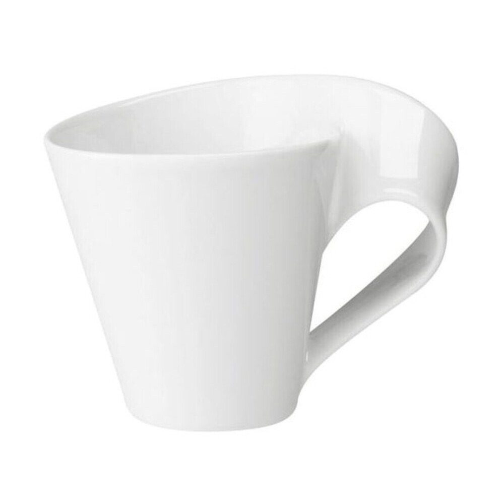 Villeroy & Boch Becher New Wave Caffe Becher mit Henkel 0,25 l, Premium Porcelain