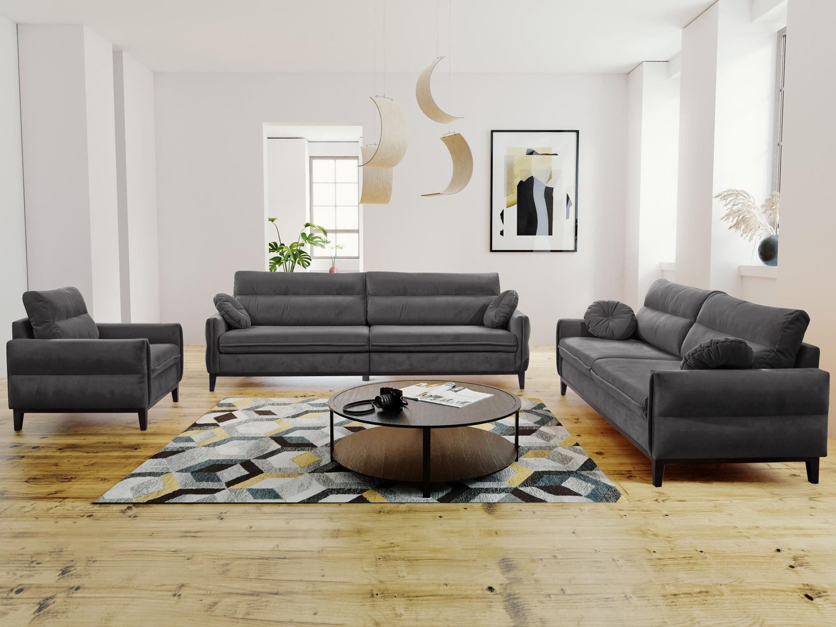Beautysofa Polstergarnitur Belweder, (Couchgarnitur 321 Möbelset), günstig online kaufen