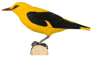 Wildlife Garden Dekofigur DecoBird Pirol handgeschnitzt, Holz (Linde), Länge 21,8 cm