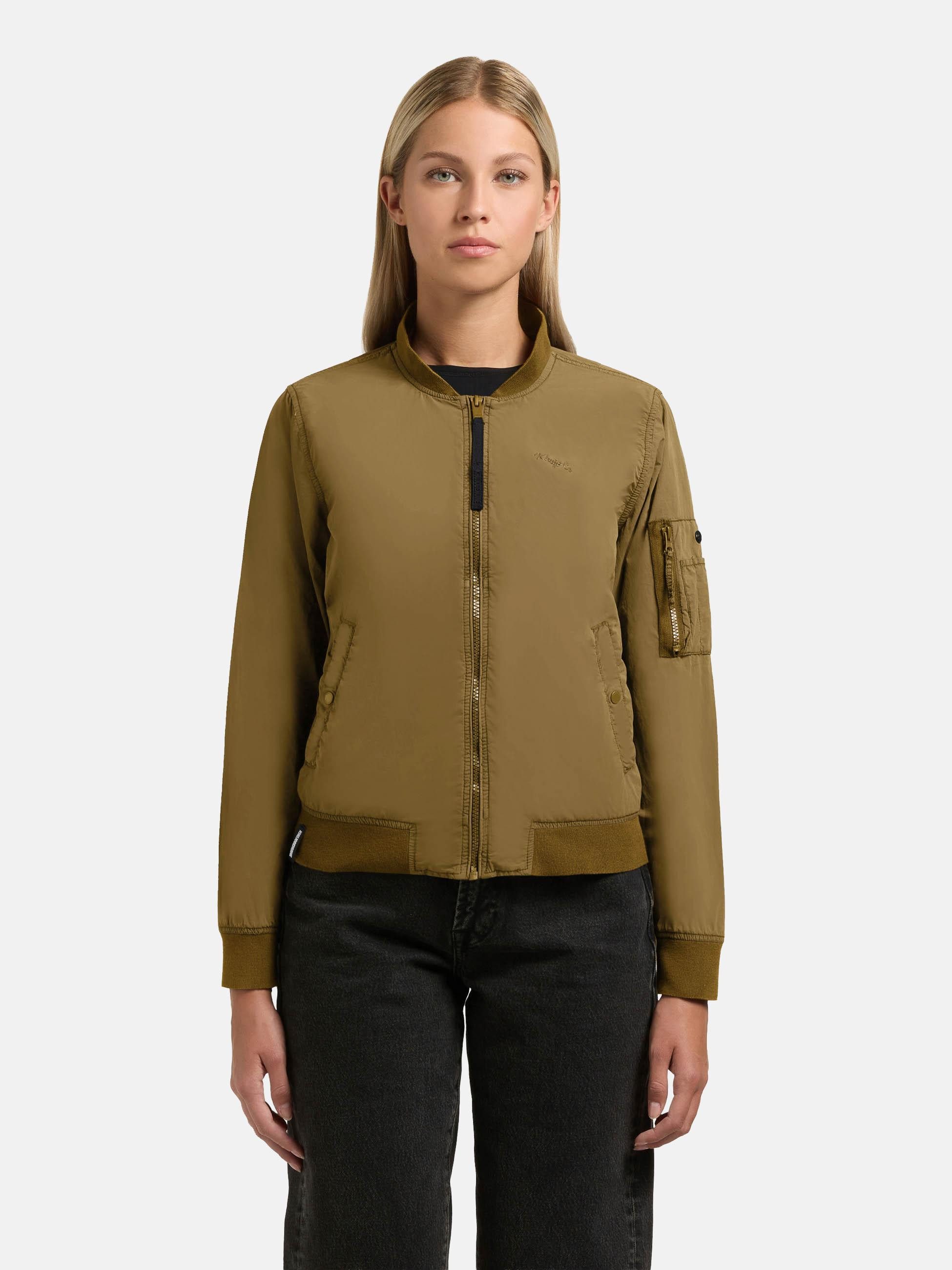 khujo Bomberjacke Denz Matte Damen Übergangsjacke mit Bündchen