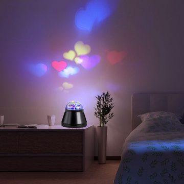 etc-shop LED Dekolicht, LED-Leuchtmittel fest verbaut, Tischlampe Tischleuchte Wohnzimmerlampe, Kinderleuchte mit Herzen