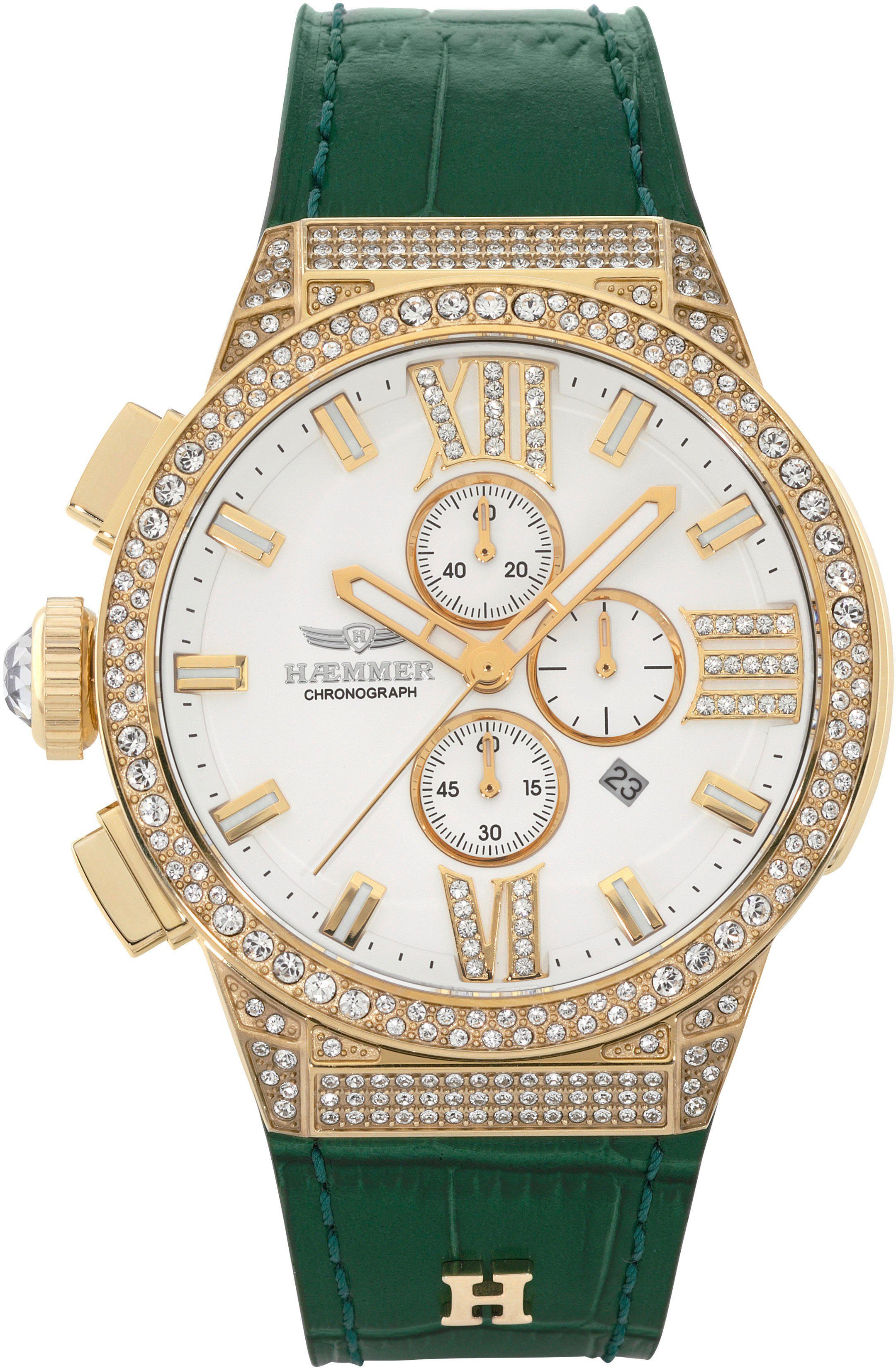 HAEMMER GERMANY Chronograph EMINENT CIDNEY, E-034, Quarzuhr, Damenuhr, Datu günstig online kaufen