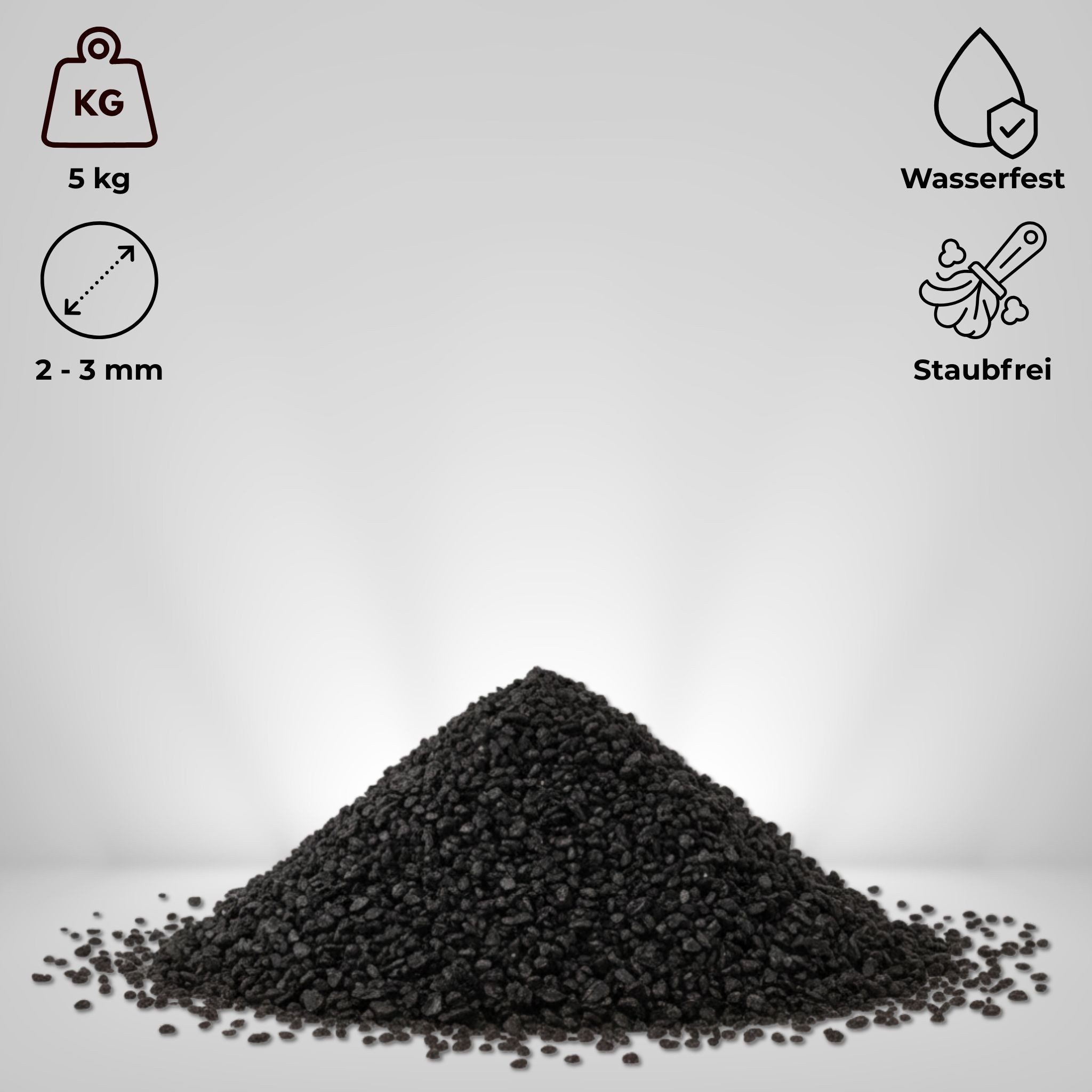 matches21 HOME & HOBBY Dekosand Deko-Granulat schwarz in Ø 2 - 3 mm als Glä günstig online kaufen