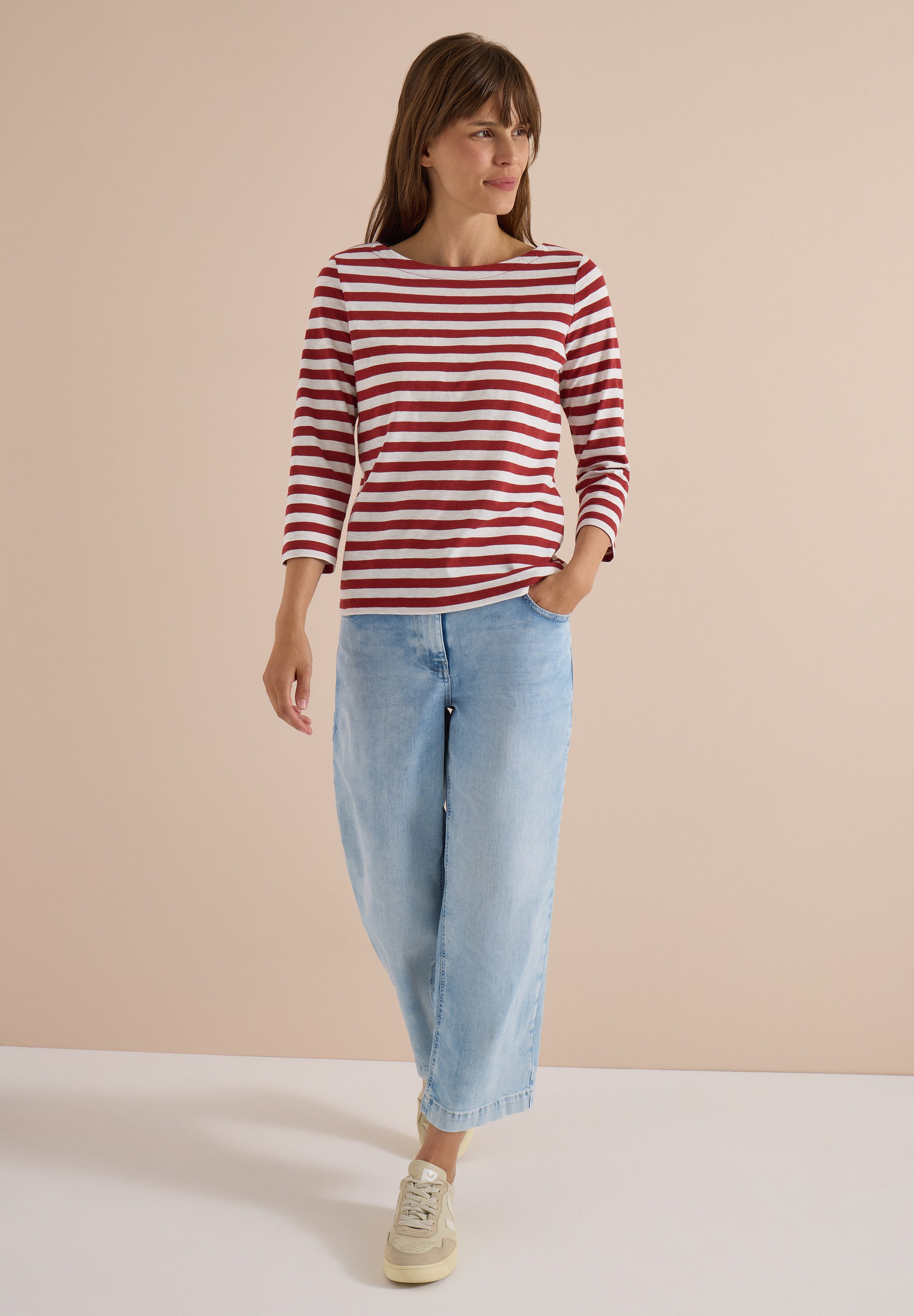 CECIL 3/4-Arm-Shirt aus reiner Baumwolle – Bild 3 von 5
