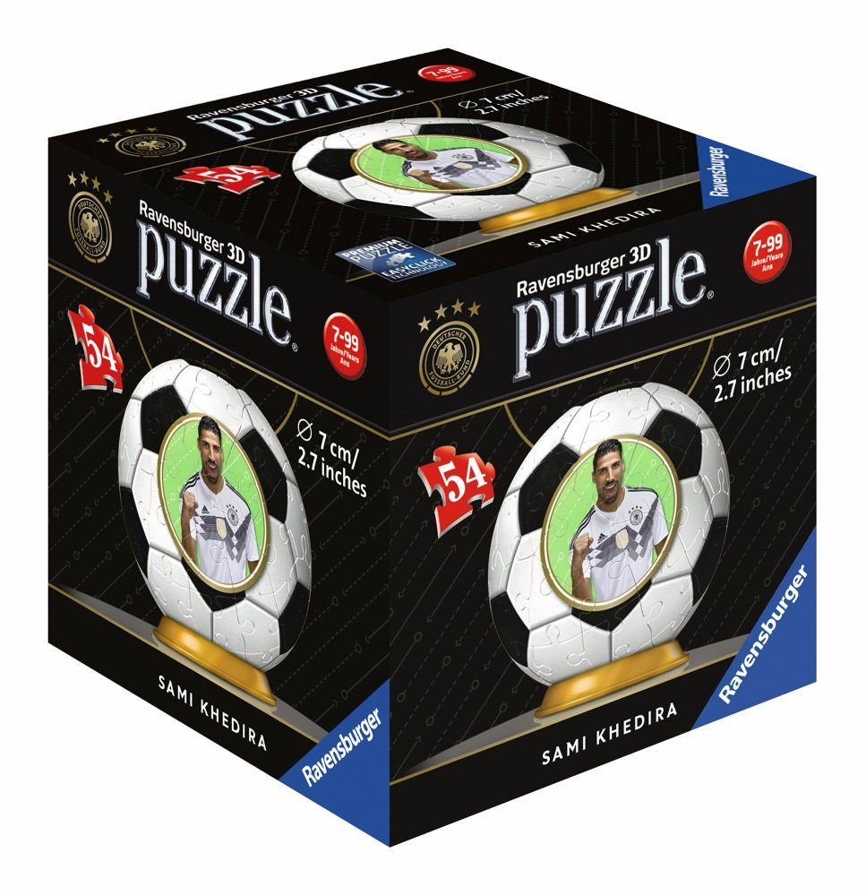 Ravensburger 3D-Puzzle Ball WM 2018 Sami Khedira 11931, 54 Puzzleteile
