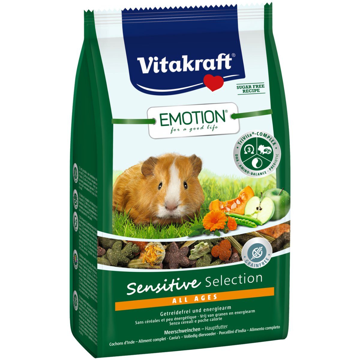 Vitakraft Emotion Sensitive All Ages, Meerschweinchenfutter, 600g