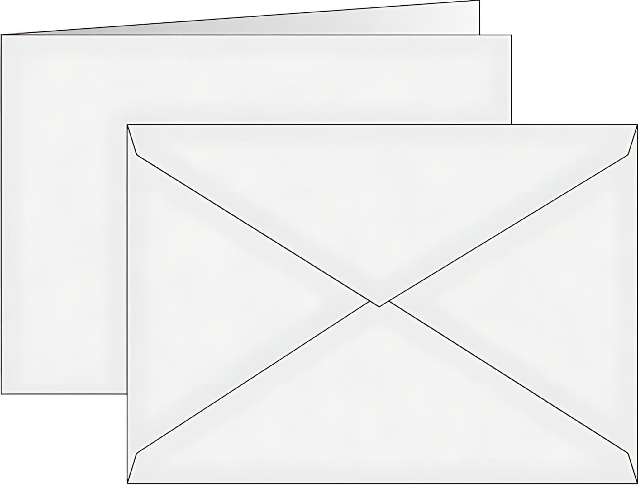 BRUNNEN Grußkarten BRUNNEN Briefkarte A6quer 10Sets 1053680