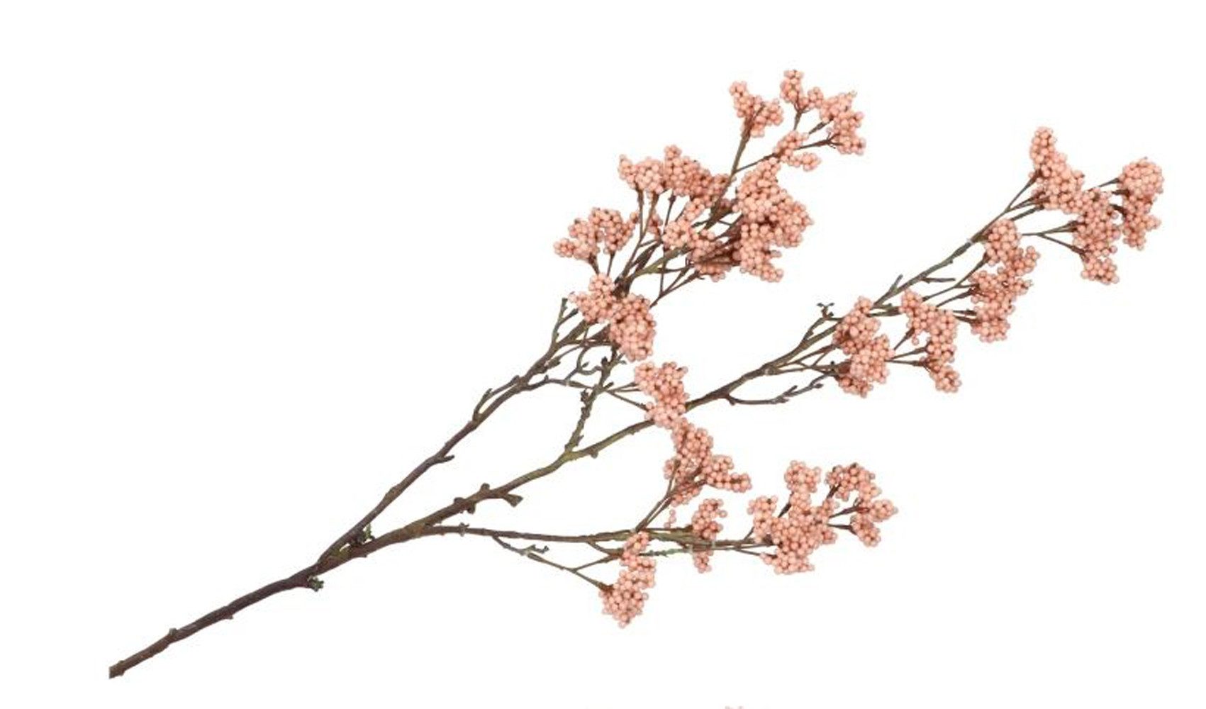 Kunstblume Wunderschöner Beerenzweig Beeren champagner rosa Kunstblume 108 cm
