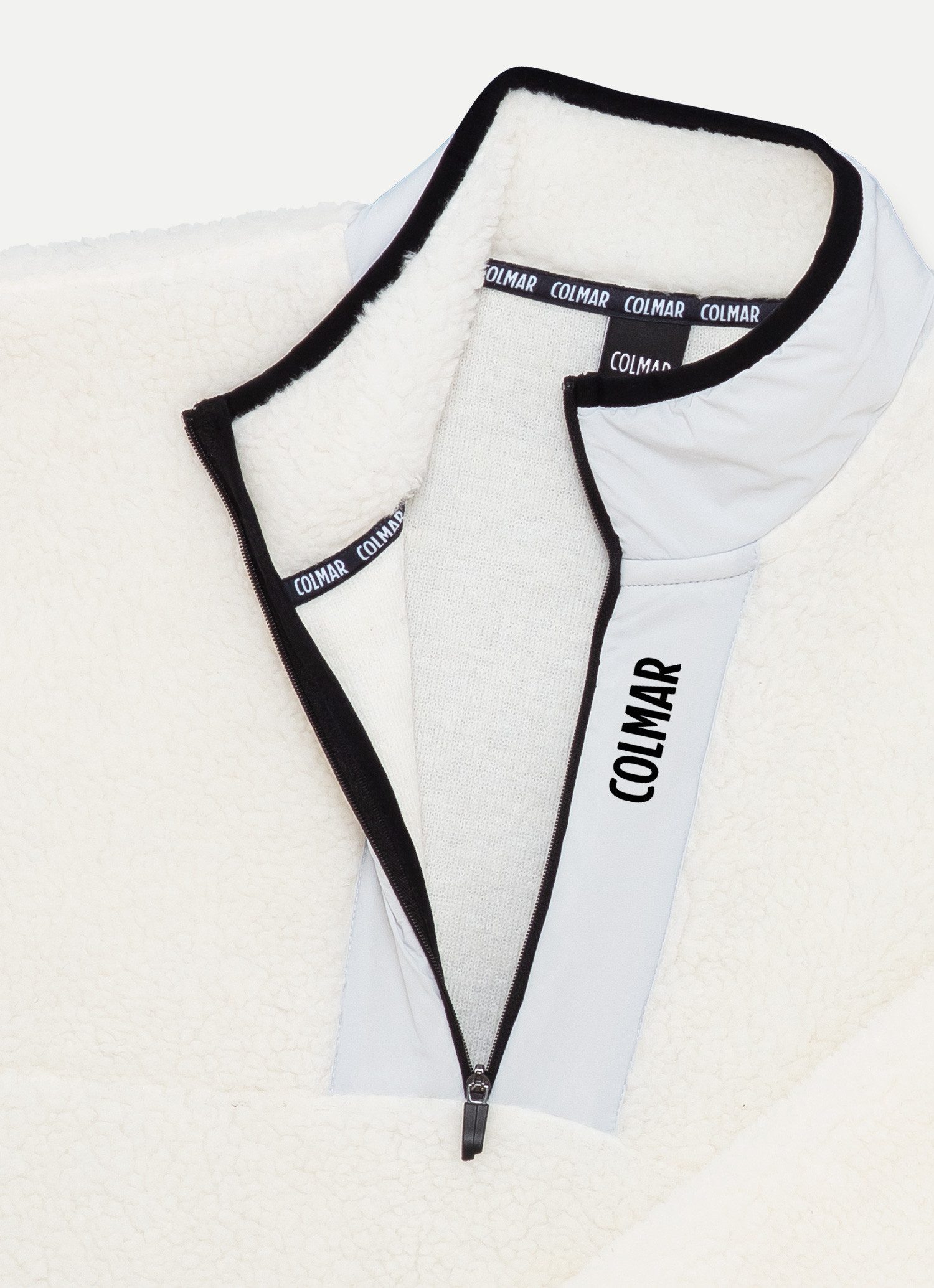 Colmar Strickfleece-Pullover Damen Skithermoshirt in Teddyoptik mit halblangem Reißverschluss