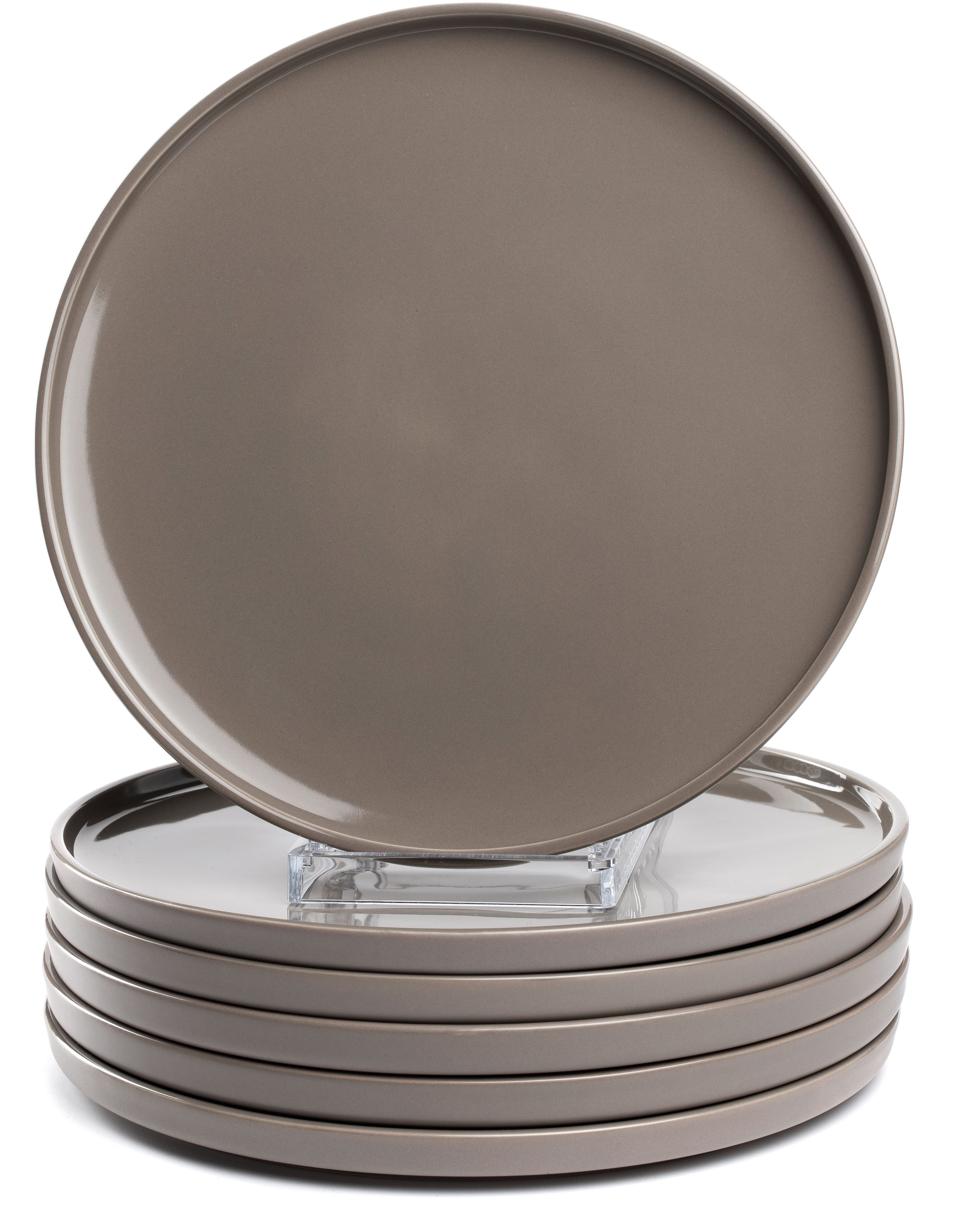 LEONARDO Teller-Set Speiseteller ROMA, Keramikteller, ca. 27 cm, 6-teilig (6-tlg), 6 Personen, Keramik, Teller Set, Geschirr-Set, Service, spülmaschinengeeignet