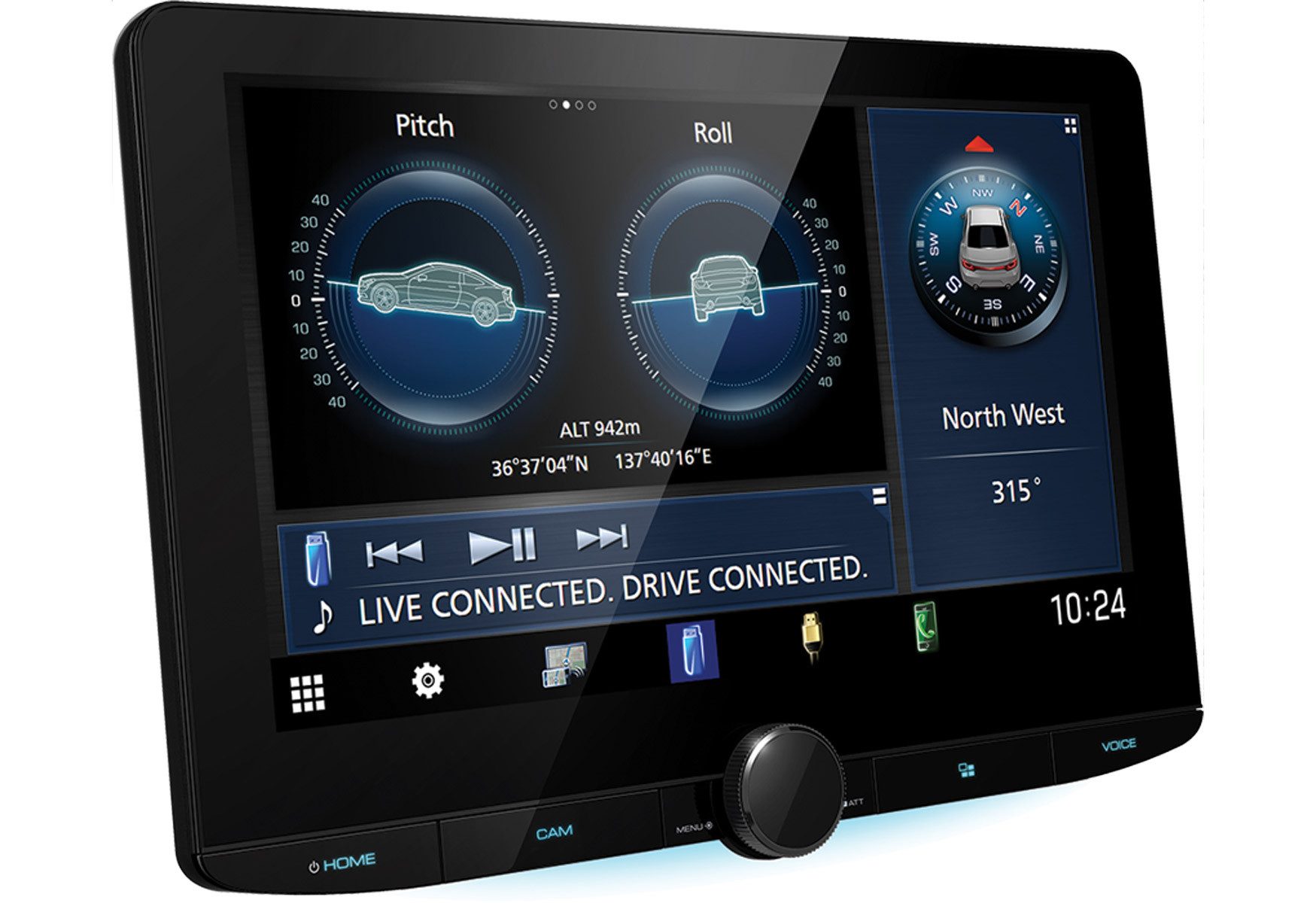 KENWOOD DMX9724XDS, 1-DIN Digital Media Receiver mit 10,1 Zoll HD-Display Autoradio