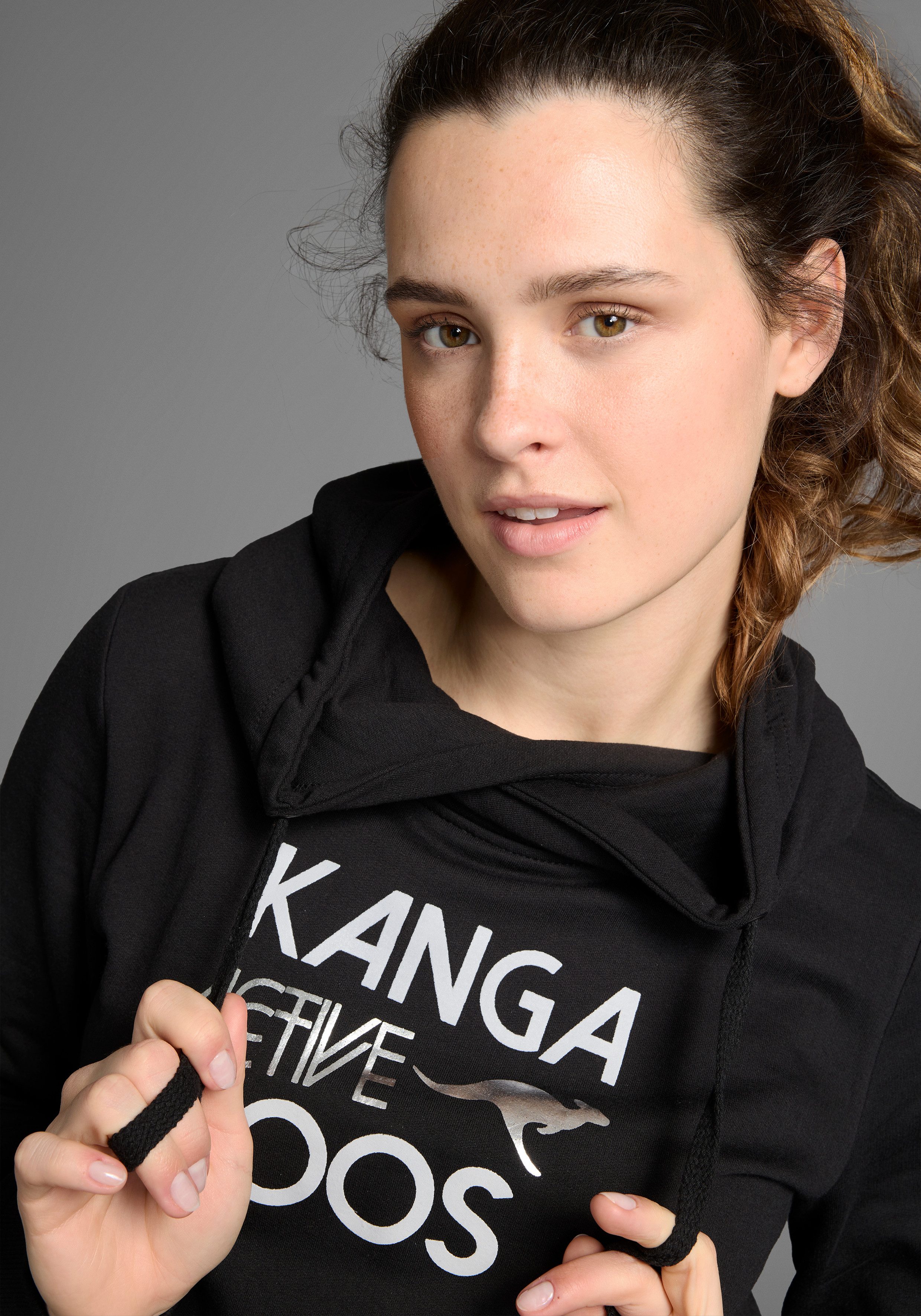 KangaROOS Sweatshirt lange Ärmel, figurumspielende Passform, große Größen