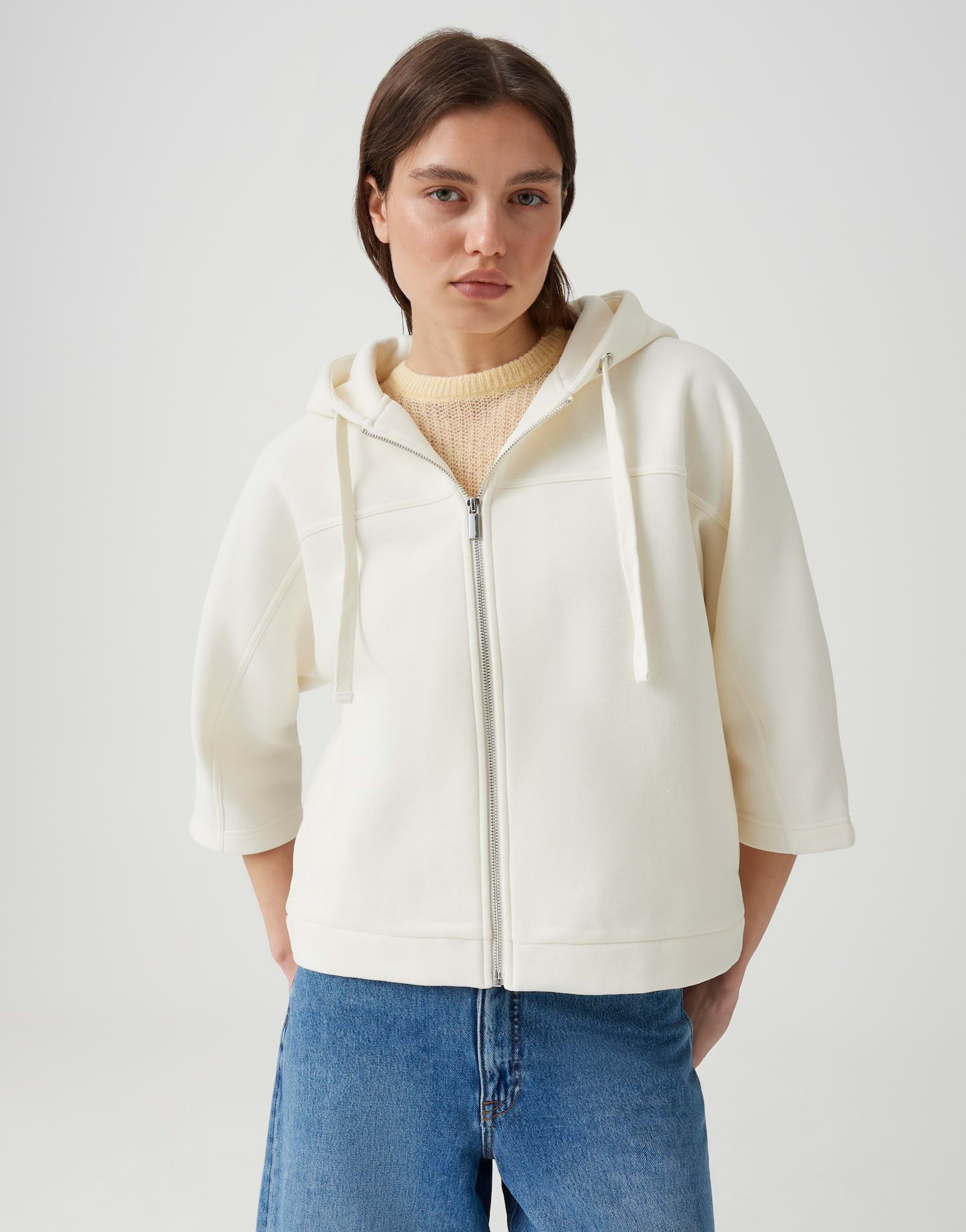OPUS Sweater Kapuzenjacke aus BCI Cotton Sweat Loose Fit Vielseitig kombinierbar für casual Looks