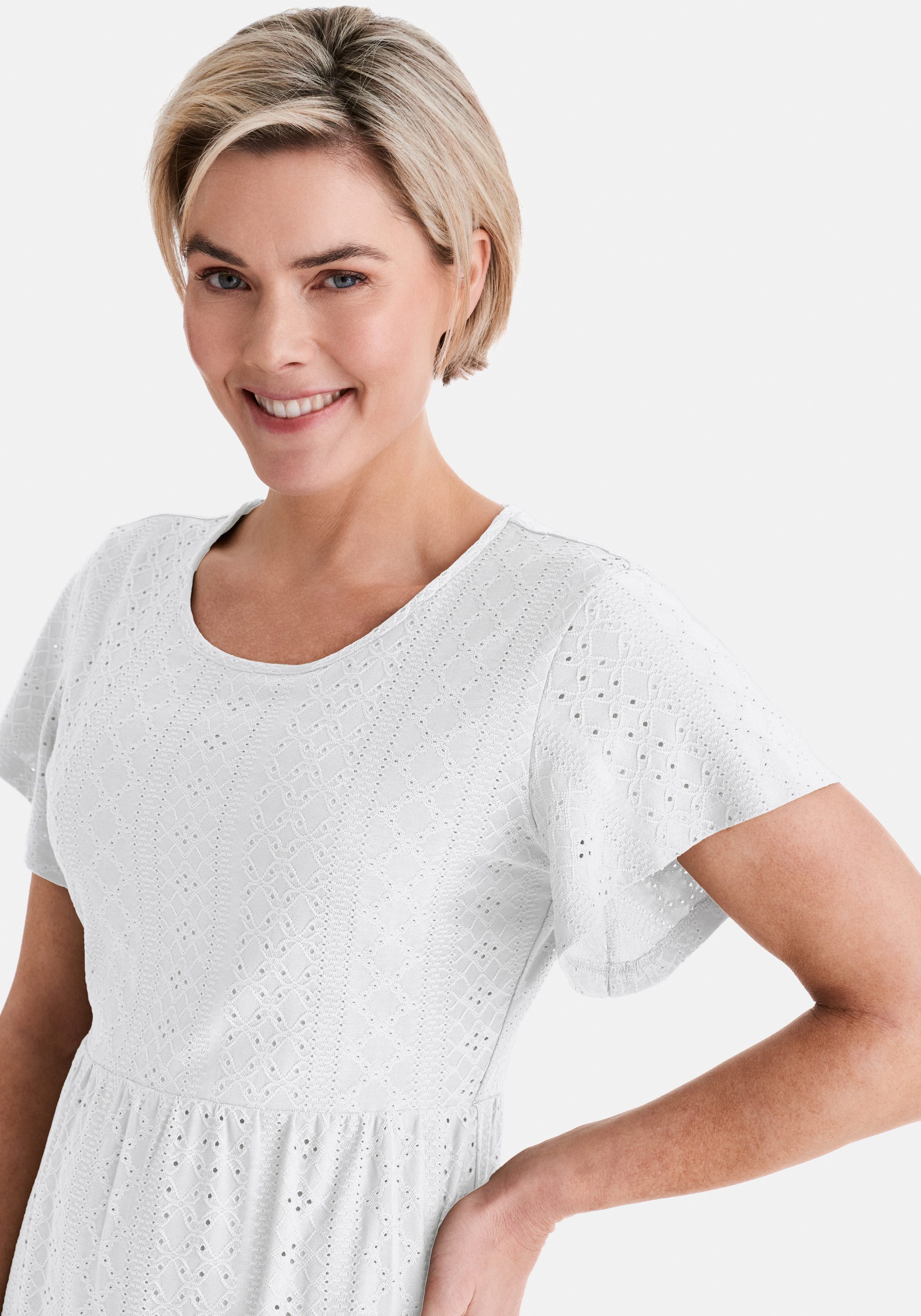 STOOKER WOMEN Spitzenkleid KIRA Kleid Kurzarmkleid Spitze elastisch tailliert für Damen