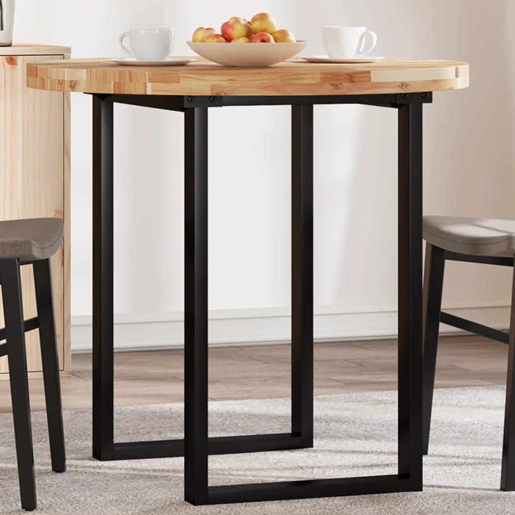 vidaXL Tischplatte Tischplatte Rund Ø80x4 cm Massivholz (1 St)