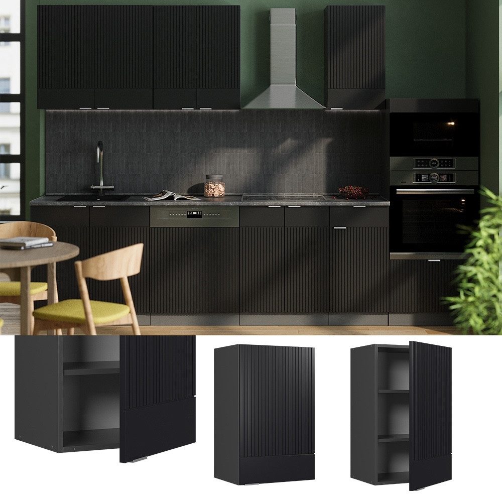 Vicco Hängeschrank Fame-Line, Schwarz gestreift/Anthrazit, 45 cm (1-St)
