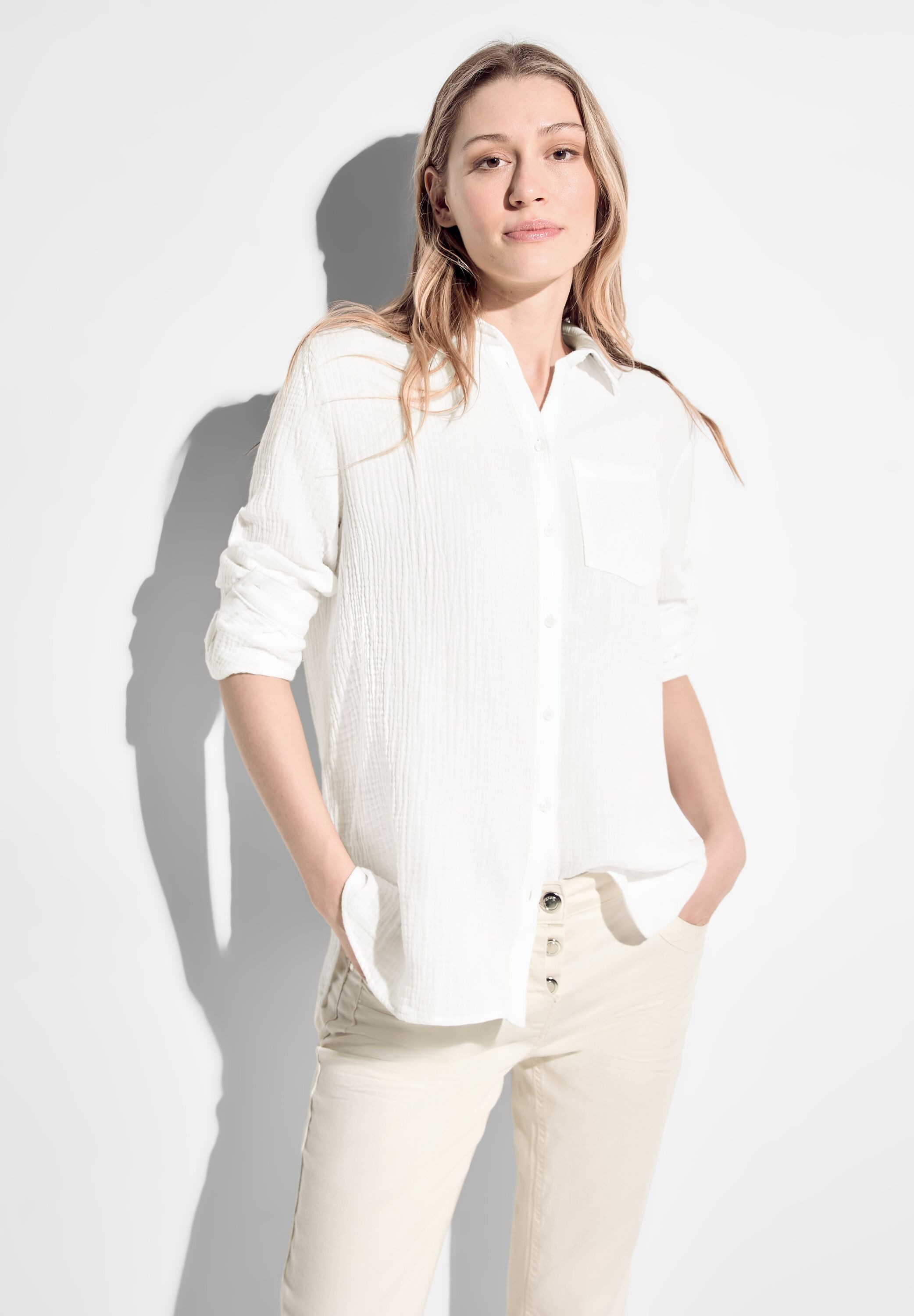 CECIL Klassische Bluse mit Brusttasche günstig online kaufen