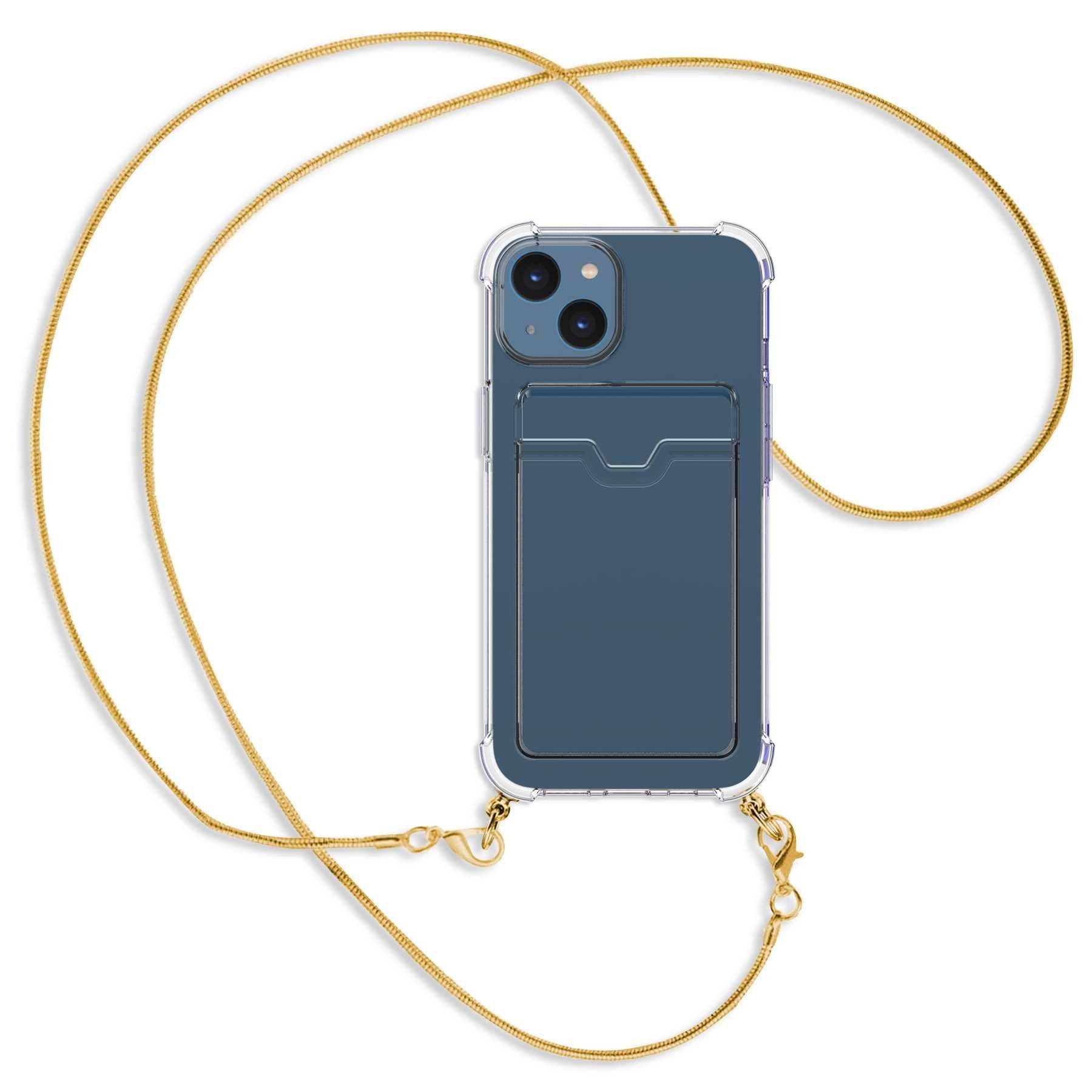 mtb more energy Handykette für Apple iPhone 14 (6.1) [NC-607-MK], Umhängehülle mit Metallkette [NC-607-MK]