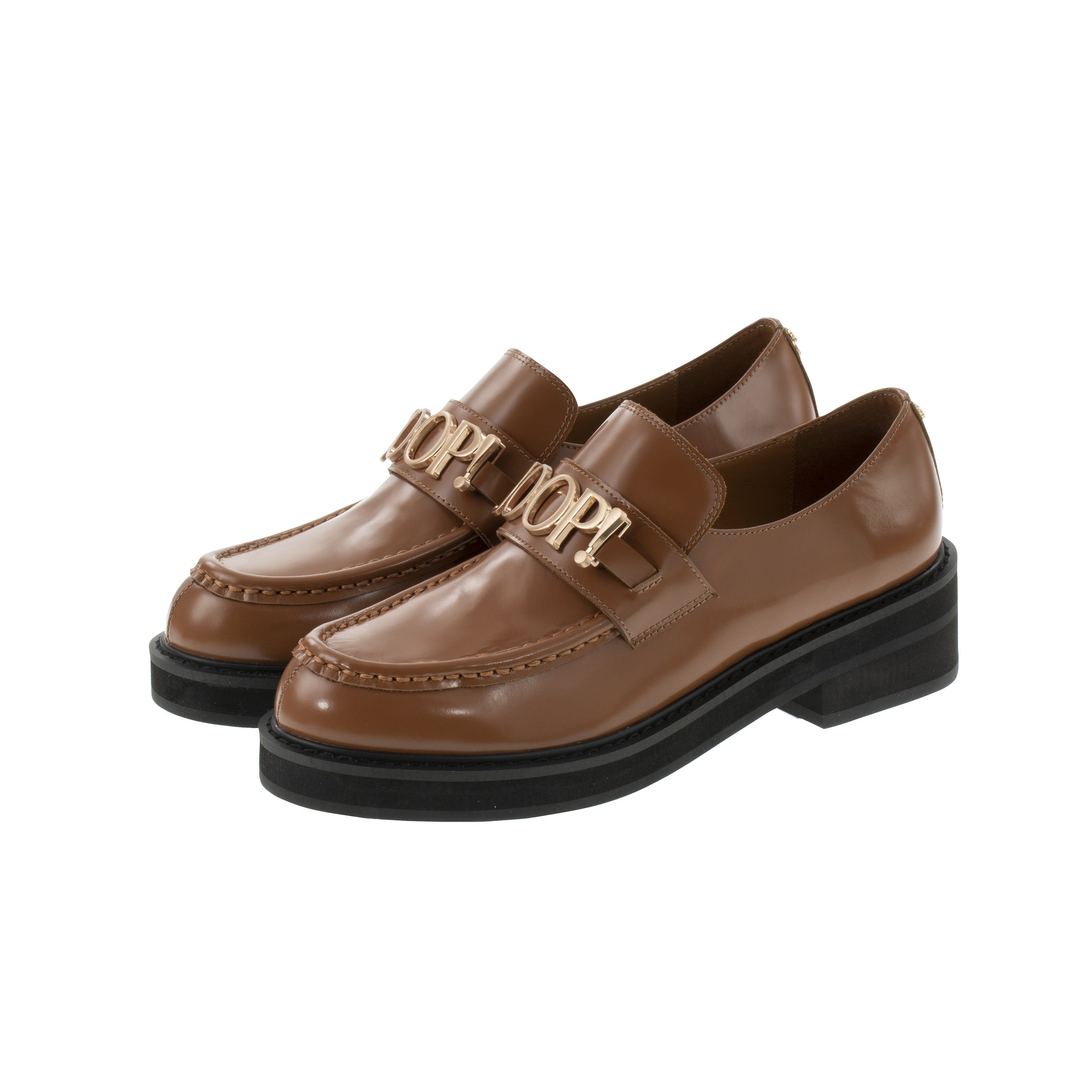 echtem leder Joop! Slipper aus darkbrown