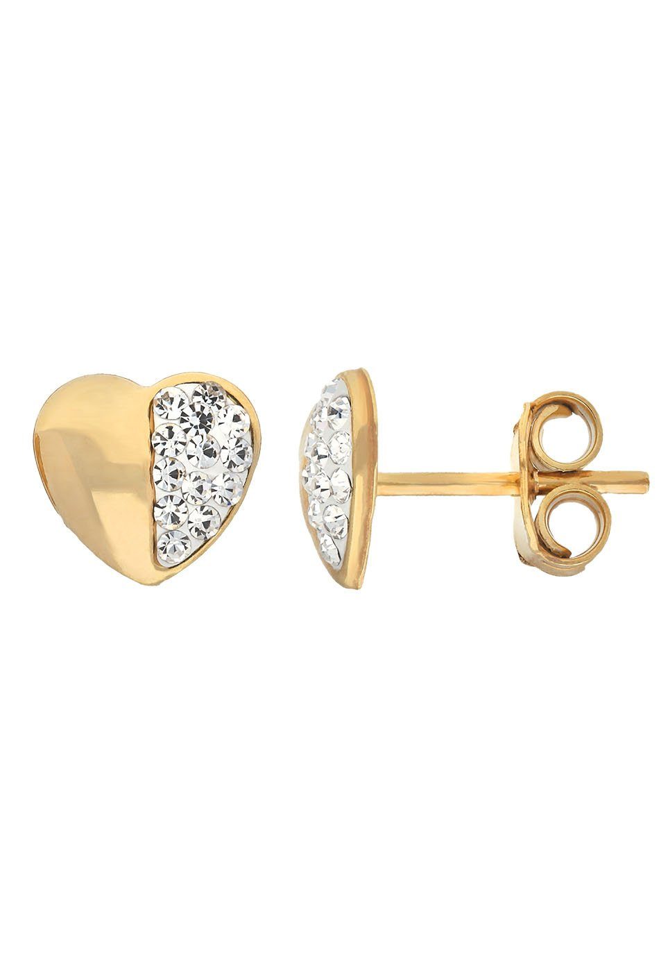 Paar Ohrstecker Schmuck Geschenk Gold 375 Ohrschmuck Herzen