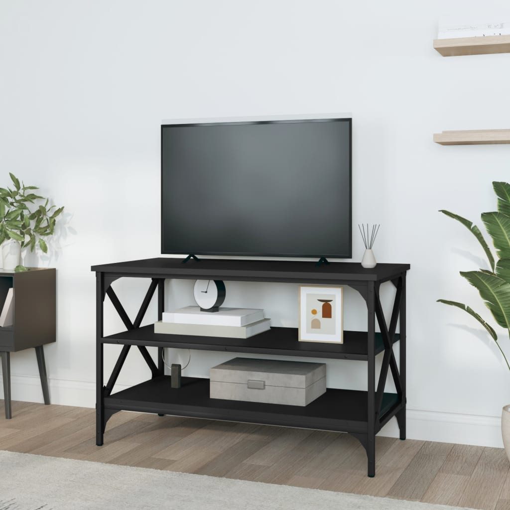 vidaXL Beistelltisch TV-Schrank Schwarz 80x40x50 cm günstig online kaufen