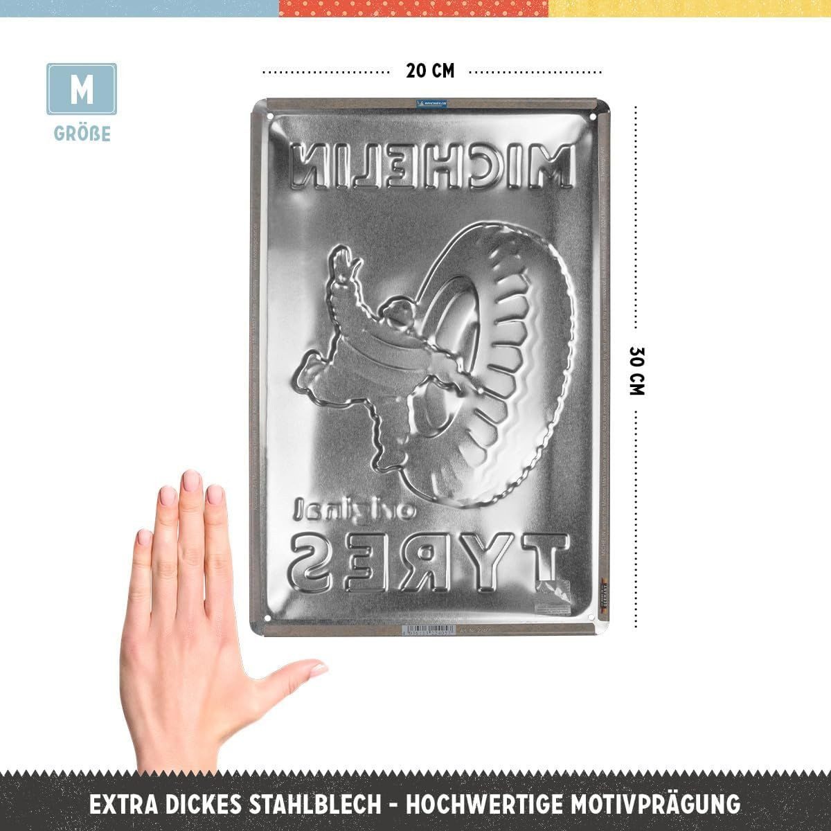 Nostalgic-Art Metallschild Blechschild 20 x 30cm - Michelin - Original Tyres – Bild 2 von 5