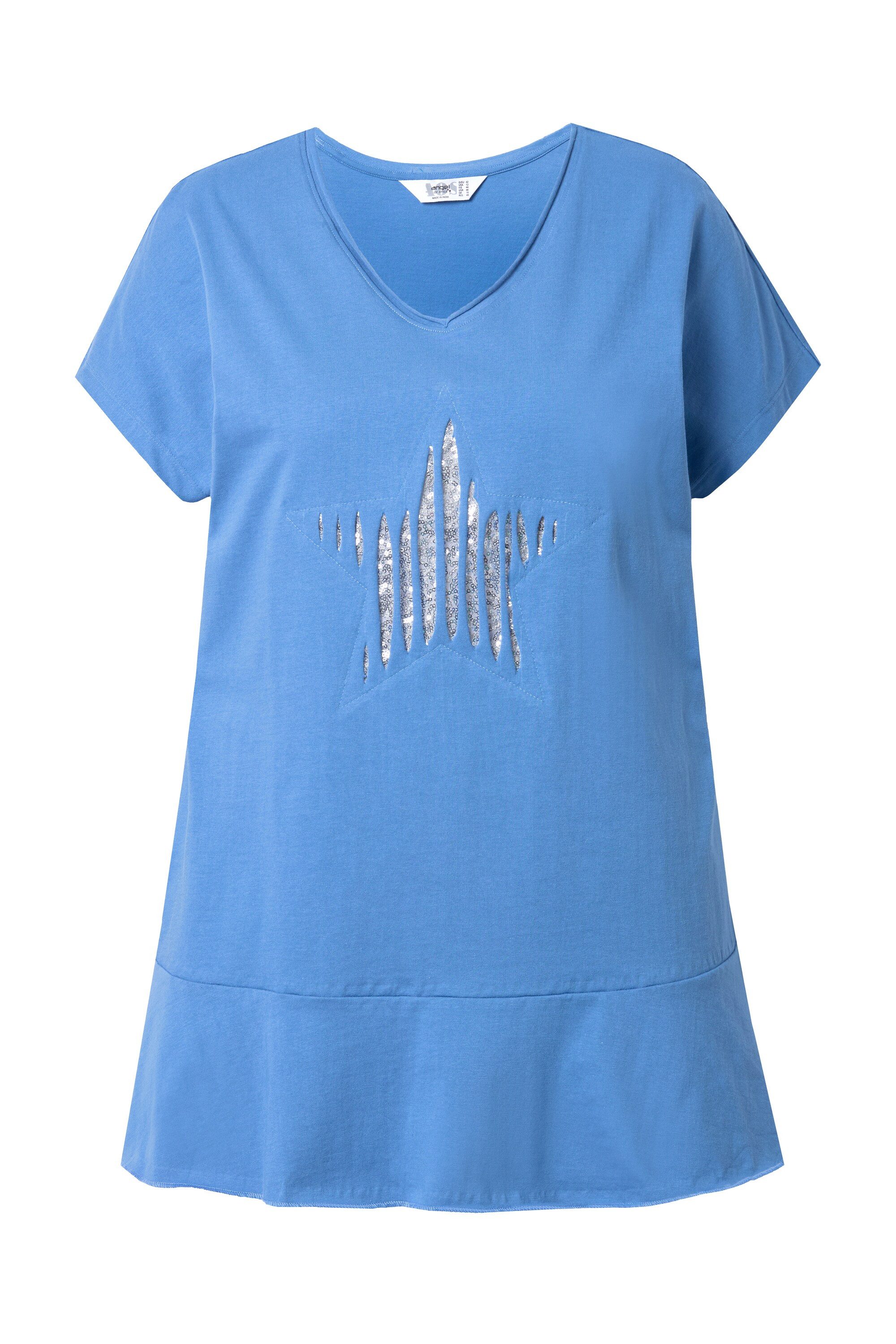 Angel of Style T-Shirt T-Shirt oversized Pailletten-Stern Volant günstig online kaufen