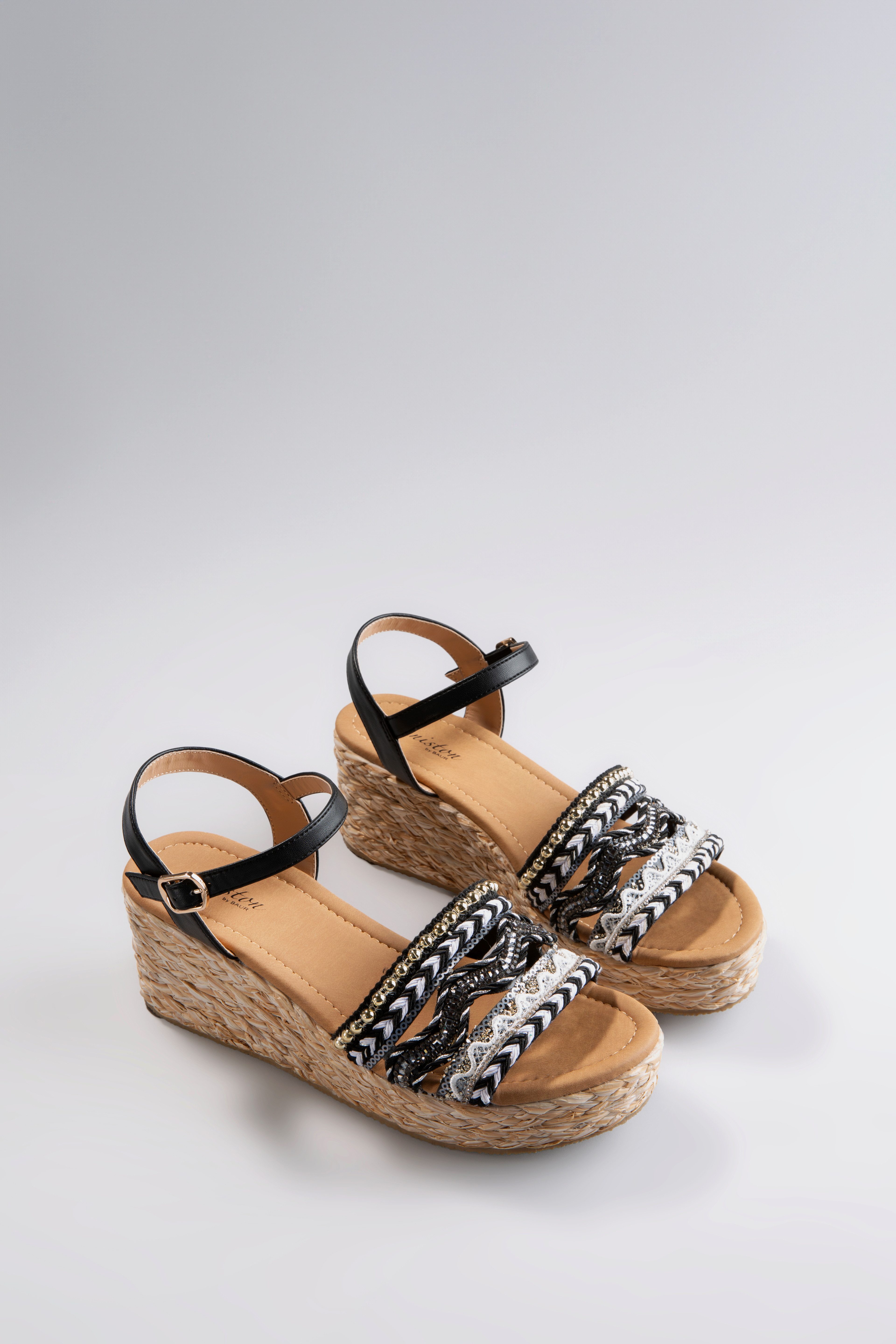 Aniston SHOES Keilsandalette, Sandale, Sommerschuh, Pailletten günstig online kaufen