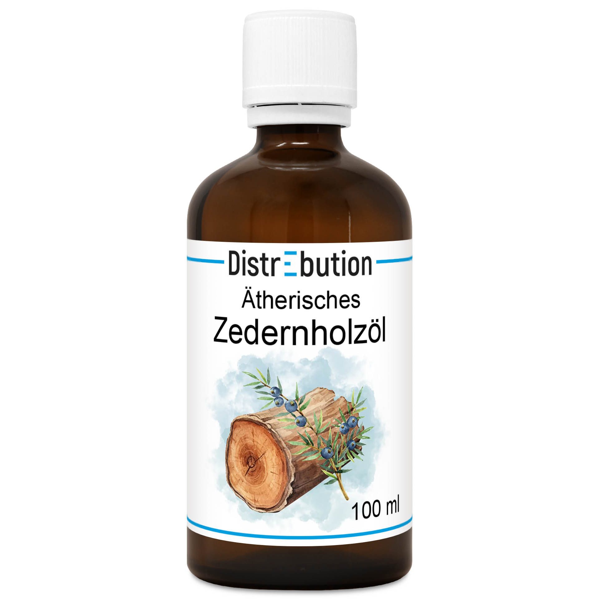 DistrEbution Duftöl Ätherisches Öl, Zedernholzöl, 100% Naturrein, Für Kerzen und Kosmetik