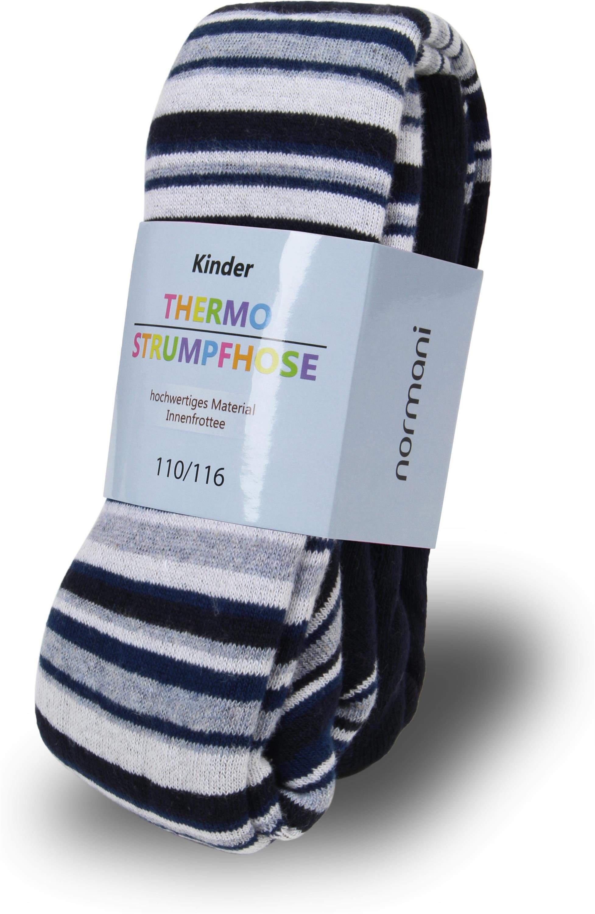 normani Strumpfhose Kinder-Ringel-Thermostrumpfhose (1 St) mit Frotteefütterung