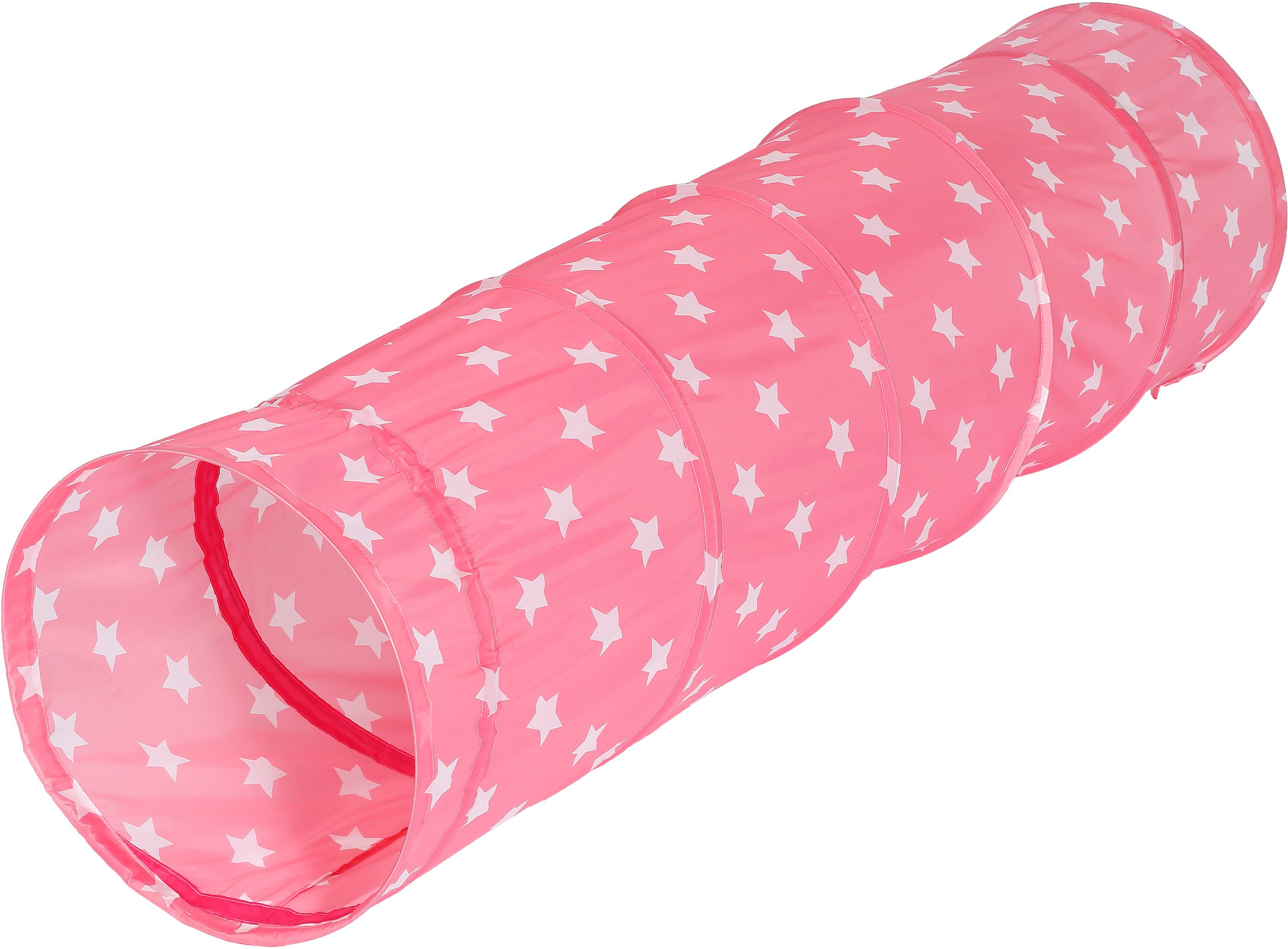 Knorrtoys® Spieltunnel Pink White Stars günstig online kaufen