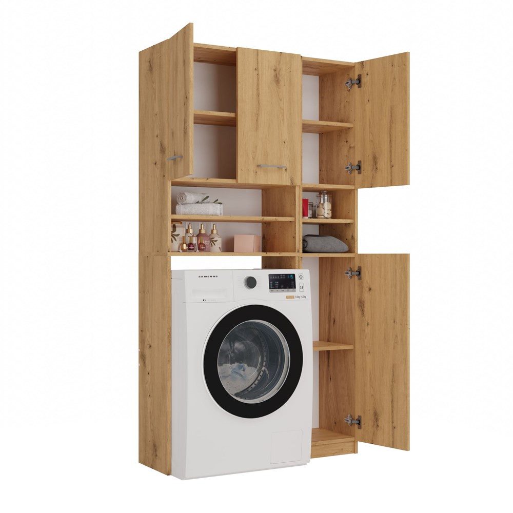 MAGOWA Waschmaschinenumbauschrank Badezimmer-Schrank-Set – Säulenregal + günstig online kaufen