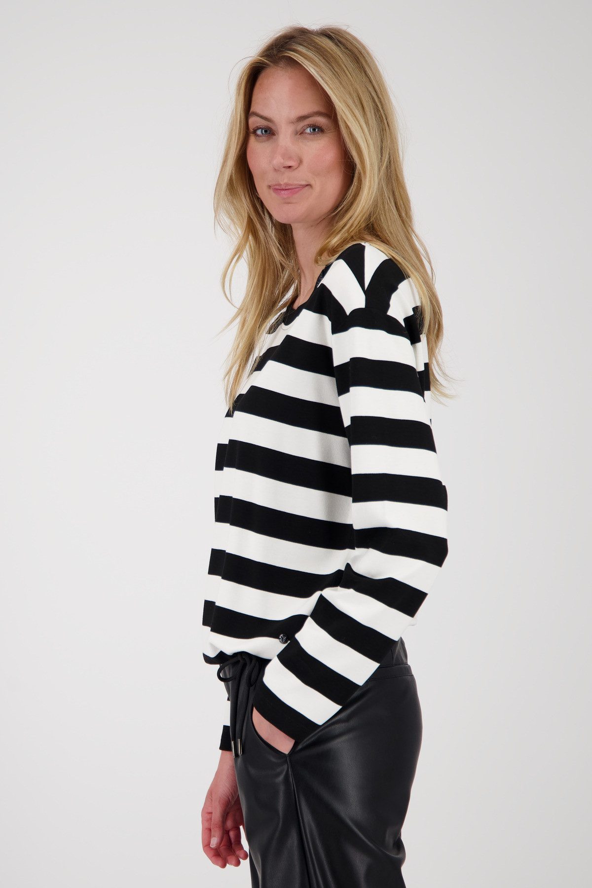 Monari Sweatshirt Sweatshirt Ringel Mit Rundhalsausschnitt günstig online kaufen