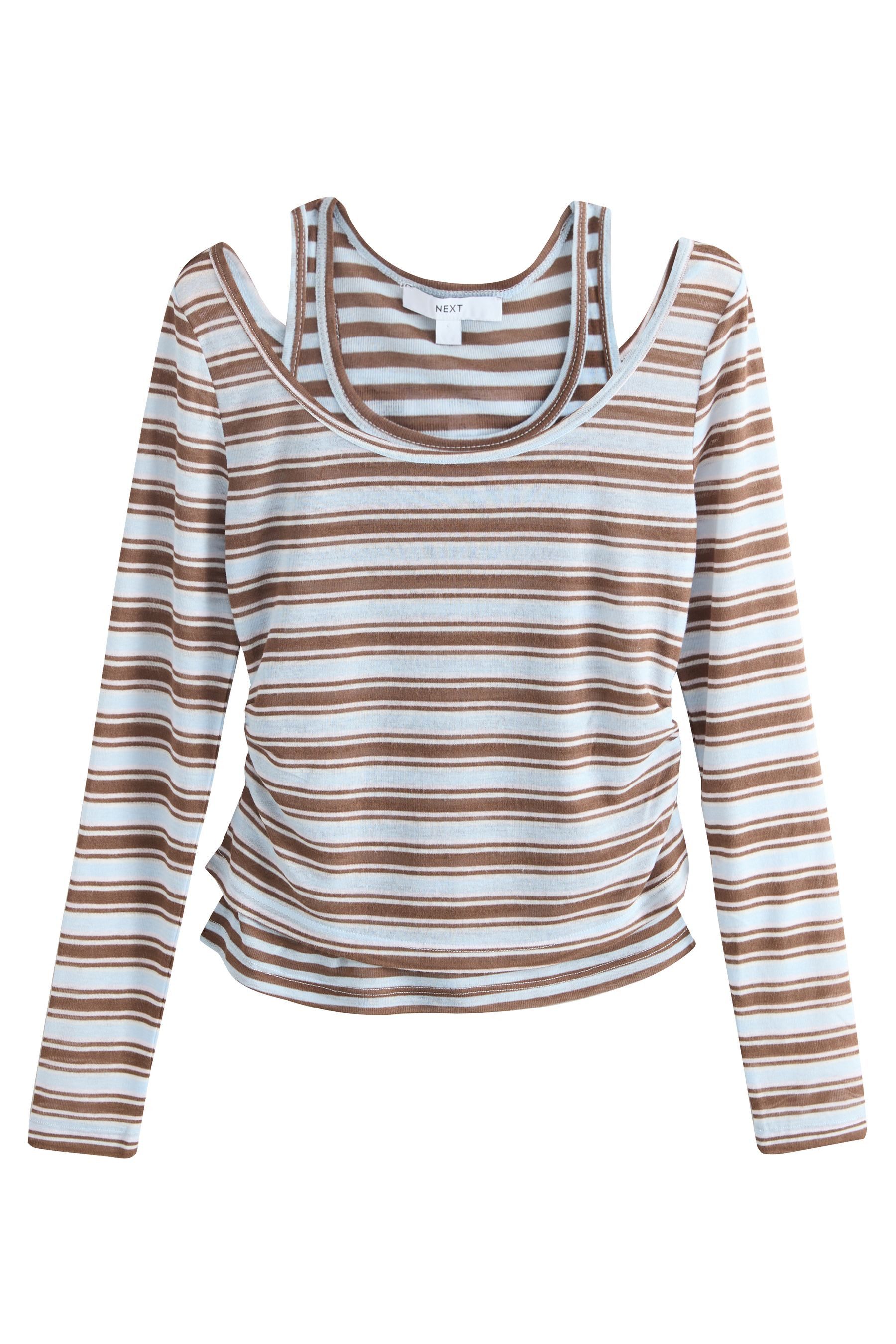 Next Blusenshirt Mehrlagiges Langarmshirt (2-tlg)