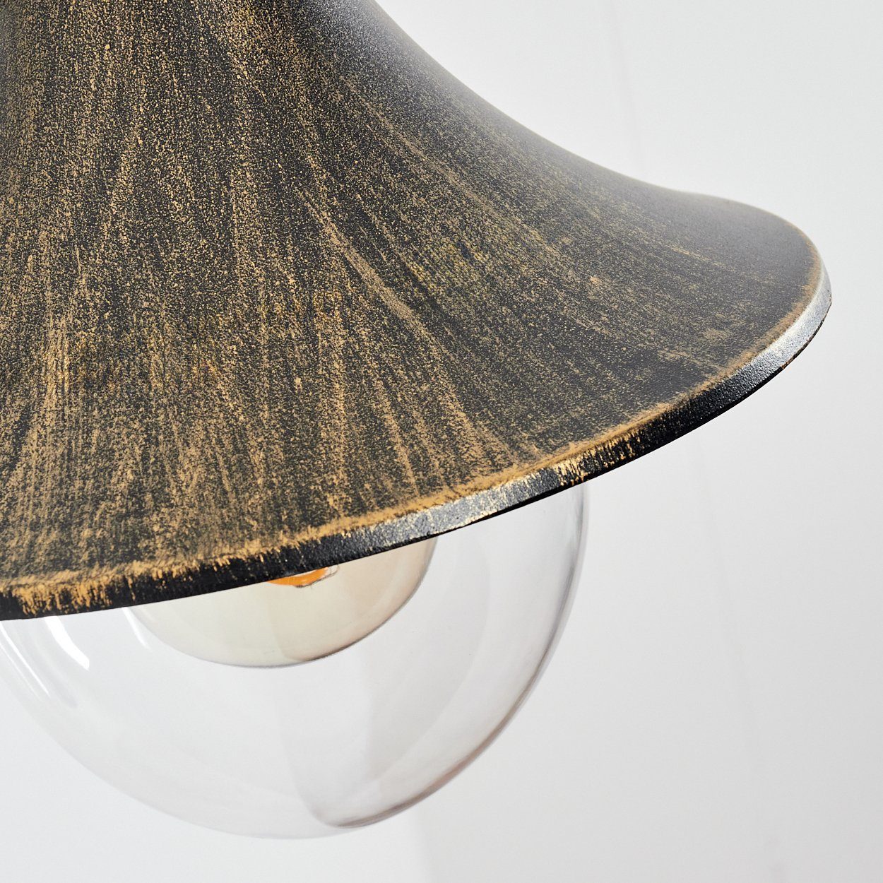 hofstein Außen-Wandleuchte »Paraolo« Außenwandlampe abwärts in antikem Look, ohne Leuchtmittel, Aluguss in Braun/Gold, m. E27,Vintage Außenleuchte für Terrasse u. Hof. Reduzierter Preis € 54,99. Unverbindliche Preisempfehlung € 74,90