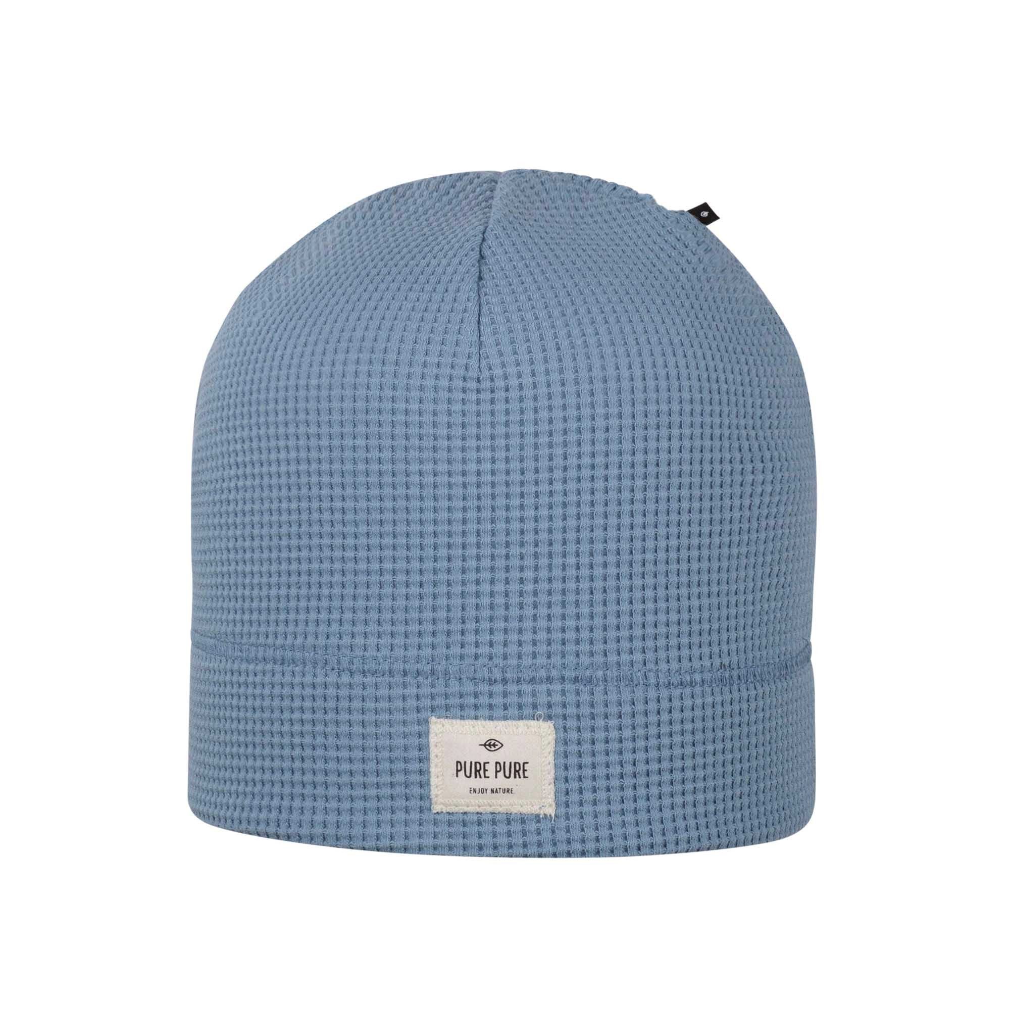 pure pure by BAUER Strickmütze Pure Pure Mini-Beanie Waffle blue-shadow