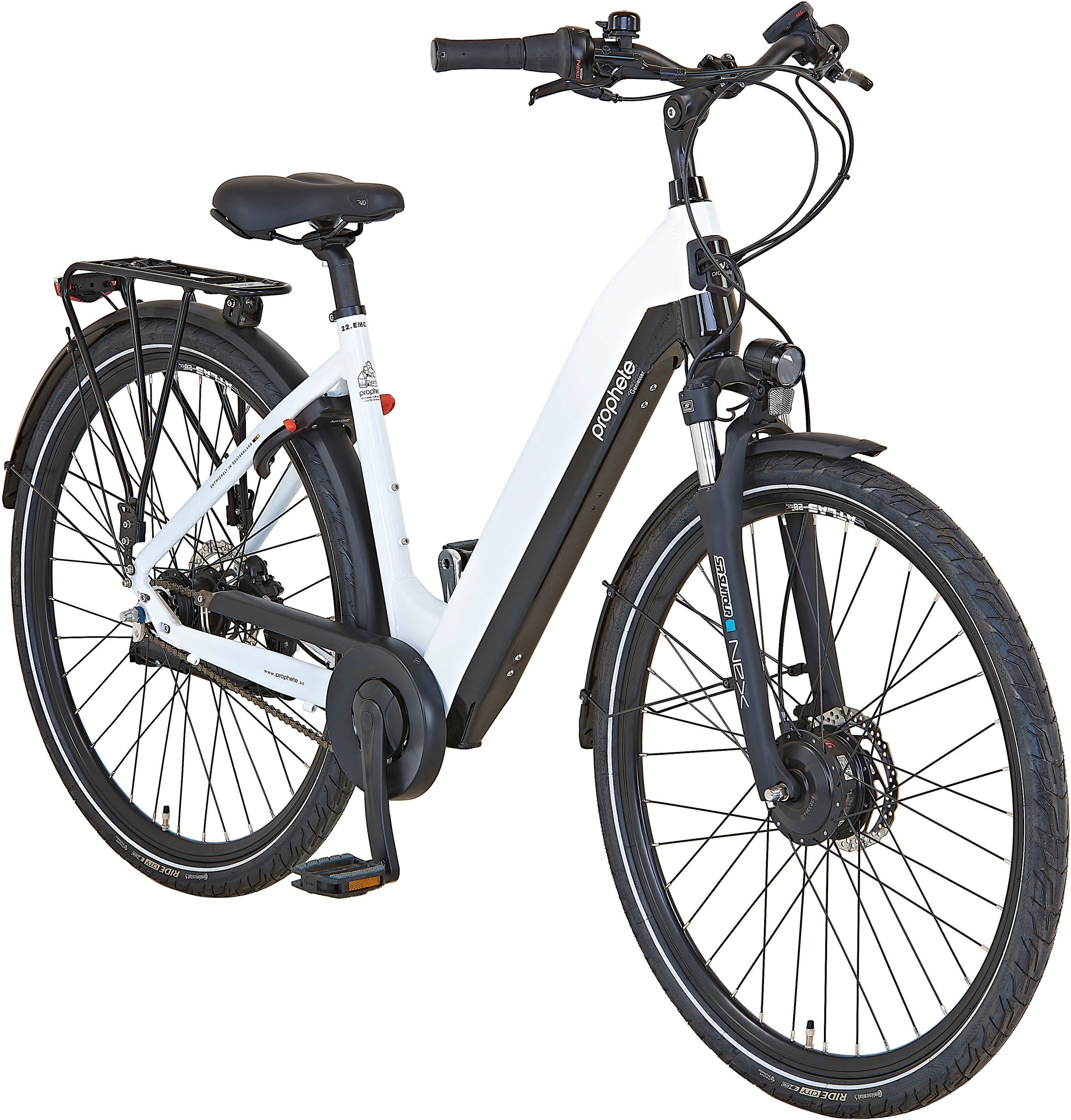 Schaltwerk, Akku Prophete Frontmotor, 7 468 Gang Wh 23.EMC.15, GENIESSER Nexus Shimano Nabenschaltung, E-Bike