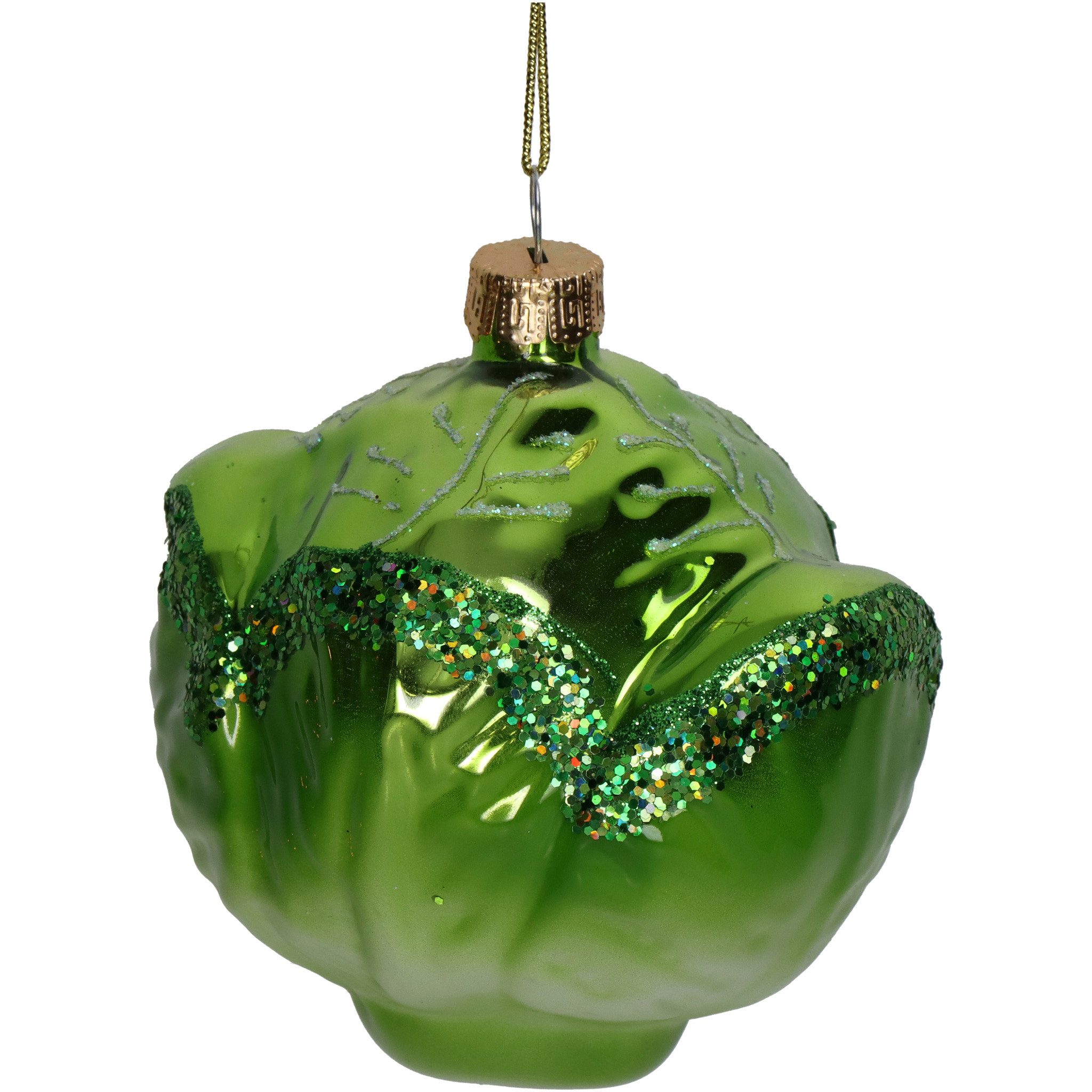 HD Collection Christbaumschmuck, Christbaumschmuck Glas 8,1cm Kohlkopf Figu günstig online kaufen