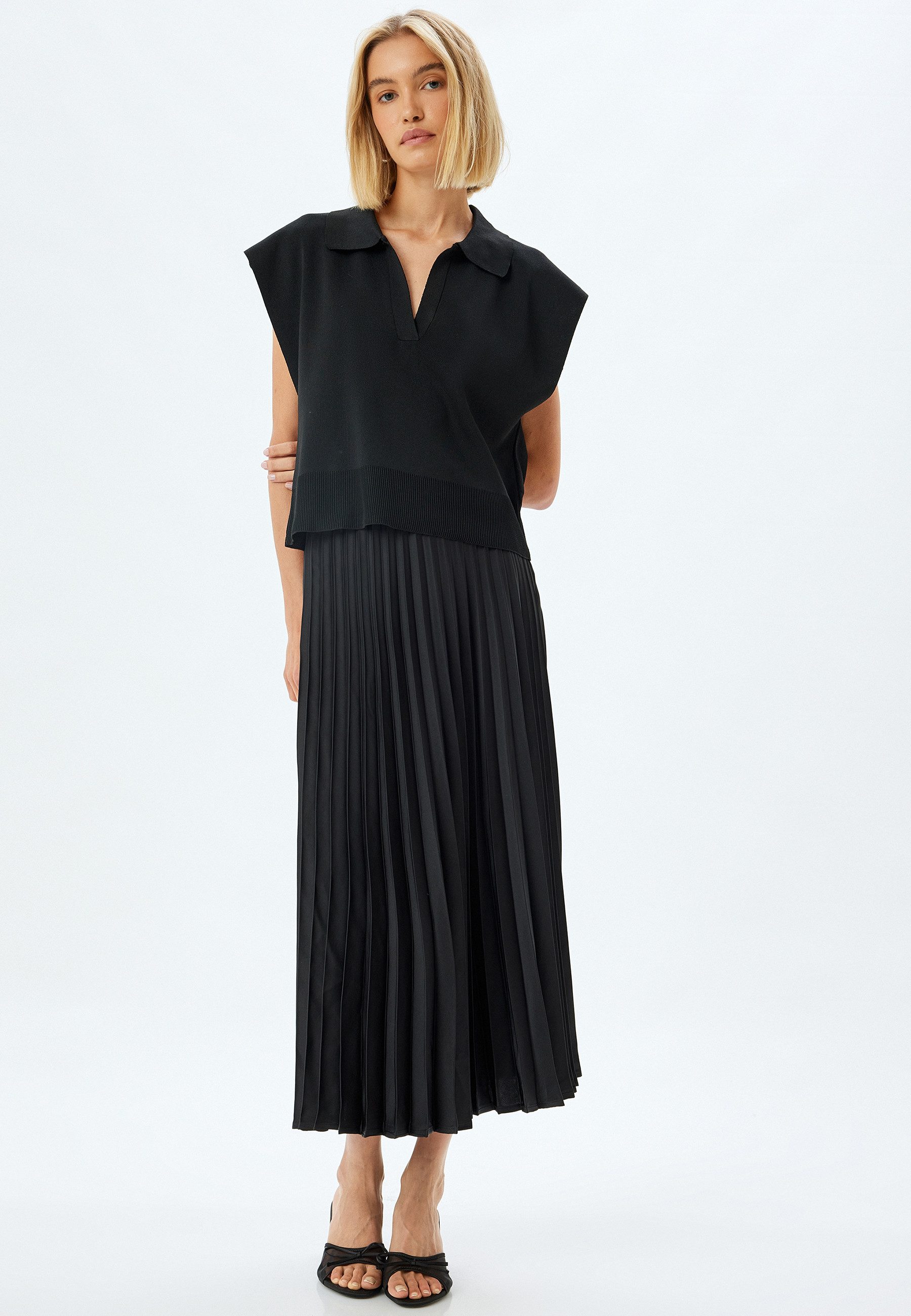 Koton Midirock Midi Länge Schmales Plissee günstig online kaufen