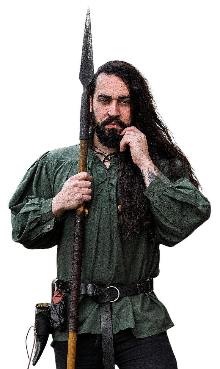 Leonardo Carbone Ritter-Kostüm Stehkragen-Schnürhemd "Friedrich", Legendäre Markenqualität für epische Abenteuer