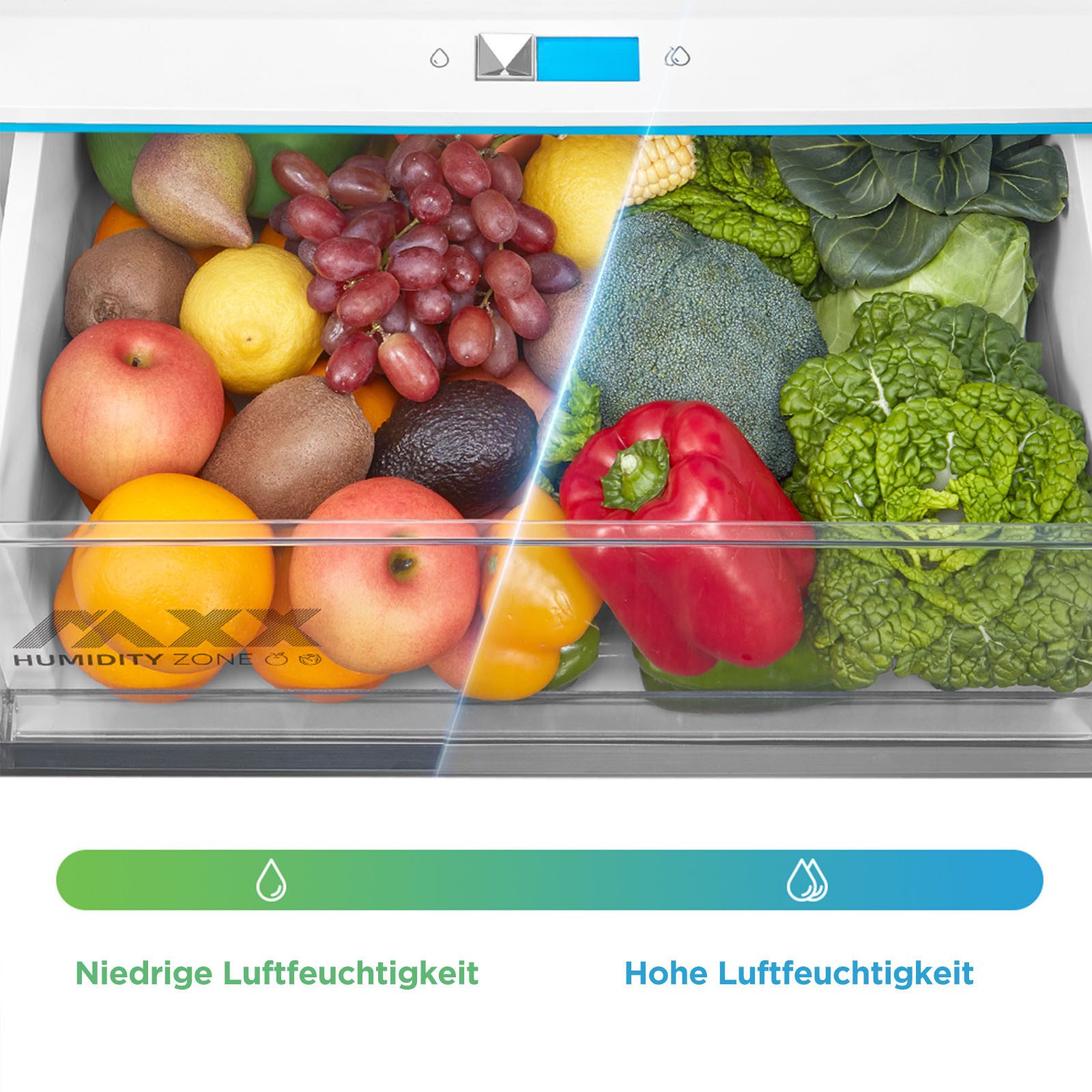 Midea Kühl-/Gefrierkombination SPACE MASTER MDRB548MIC46P, 186 cm hoch, 59,5 cm breit